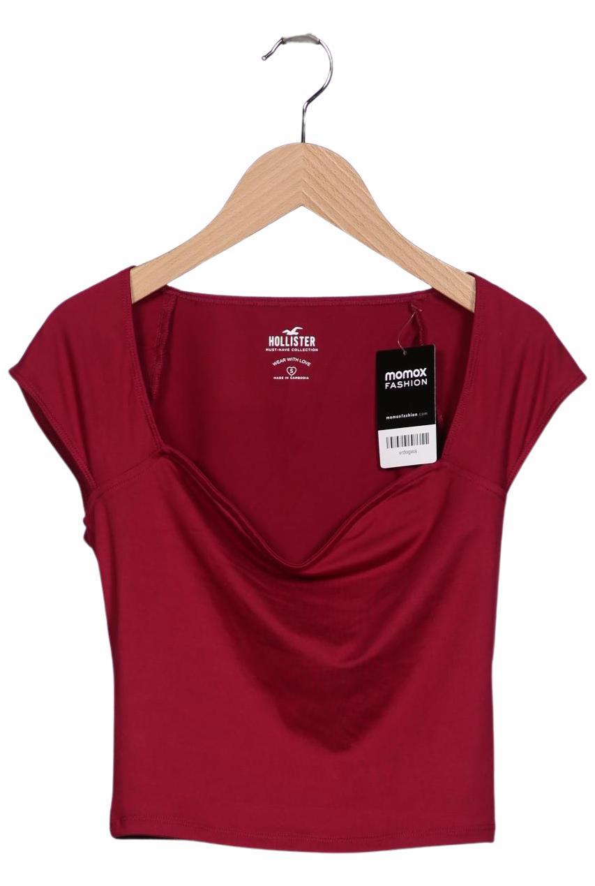 

Hollister Damen T-Shirt, bordeaux, Gr. 36