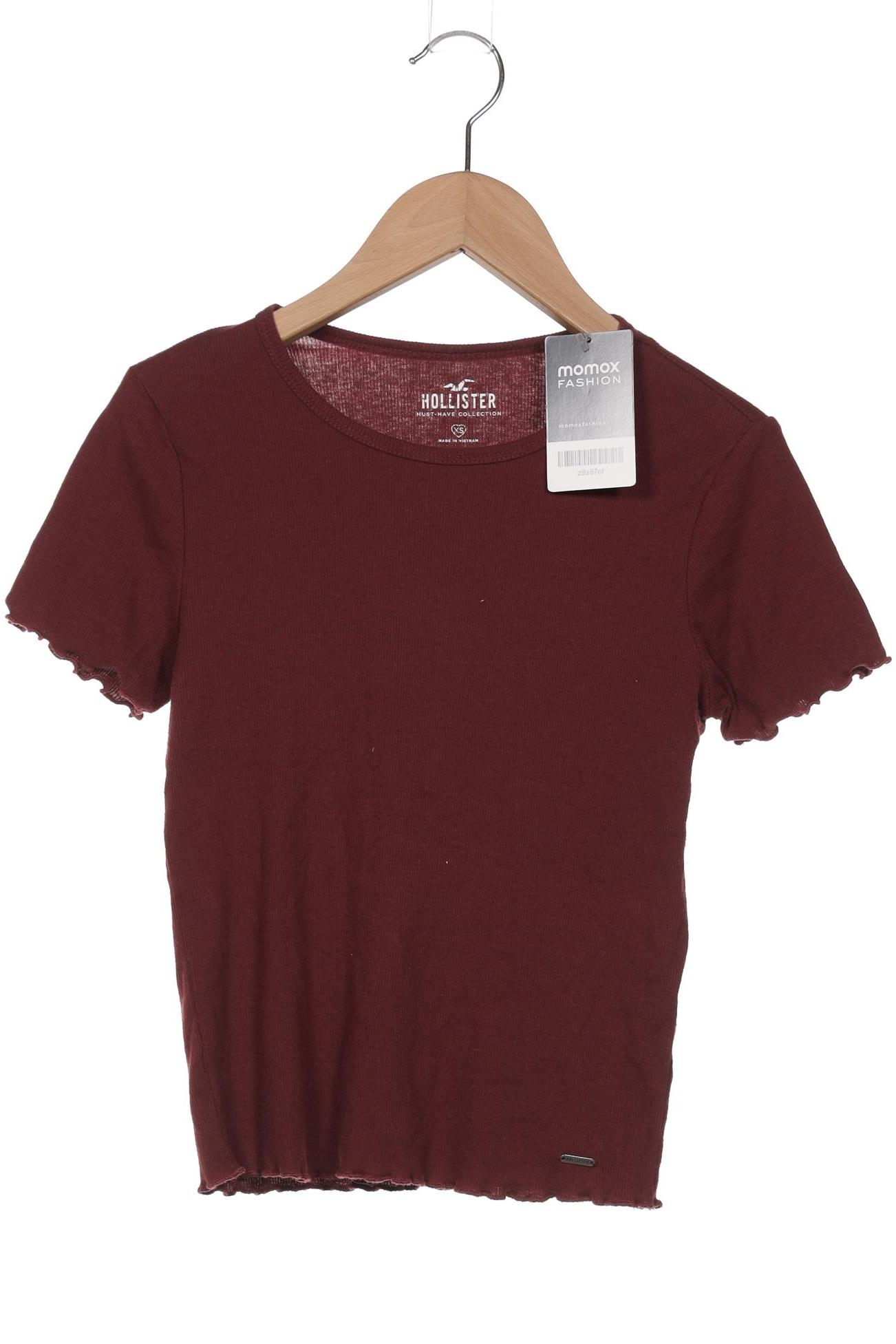 

Hollister Damen T-Shirt, bordeaux, Gr. 34