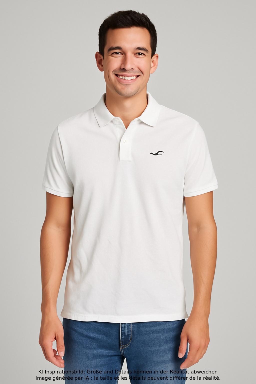 

Hollister Herren Poloshirt, weiß, Gr. 52