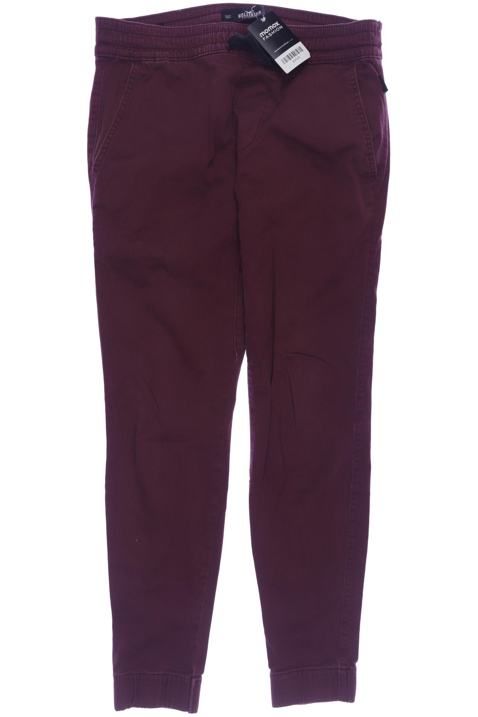 

Hollister Herren Stoffhose, bordeaux, Gr. 0