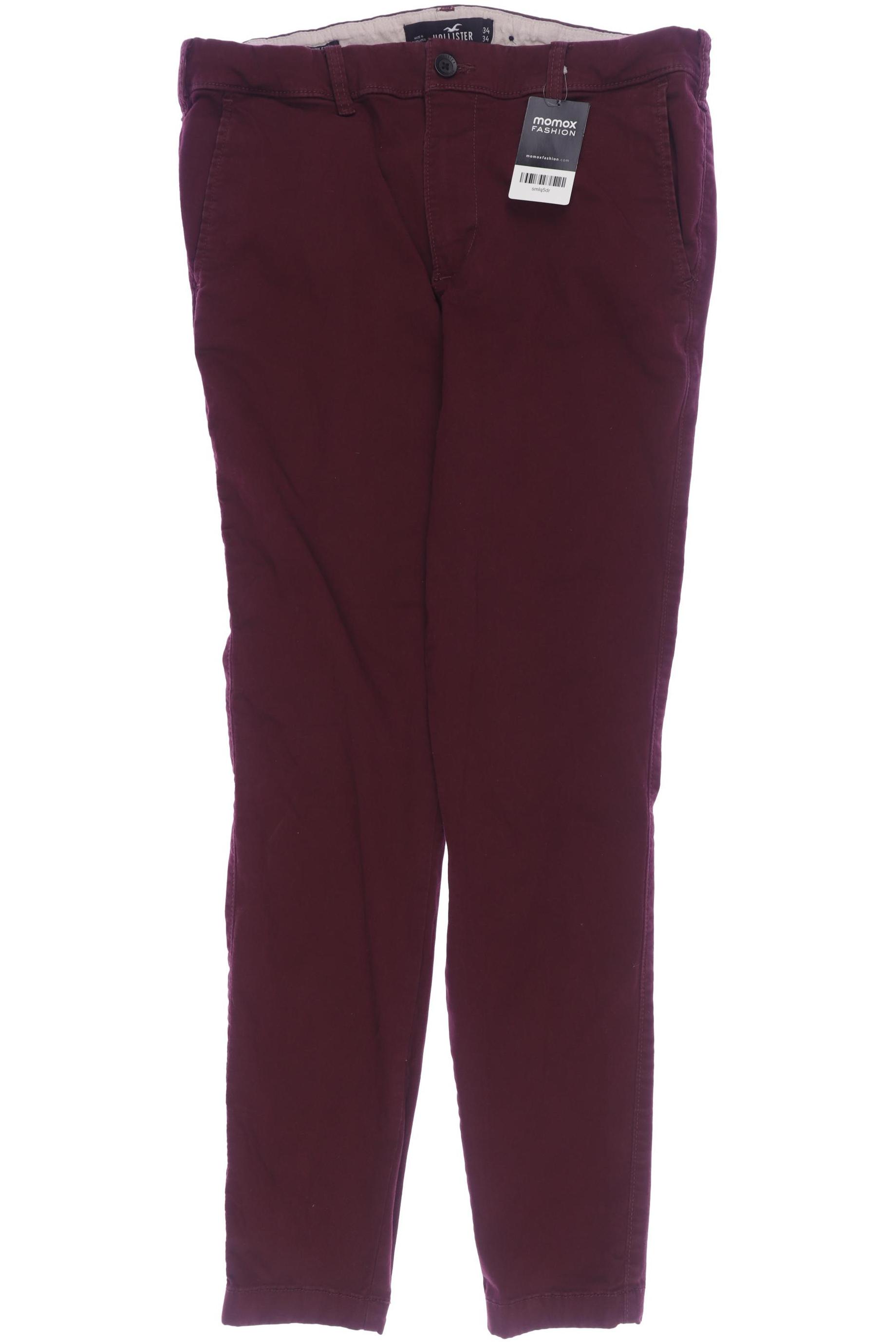

Hollister Herren Stoffhose, bordeaux, Gr. 34