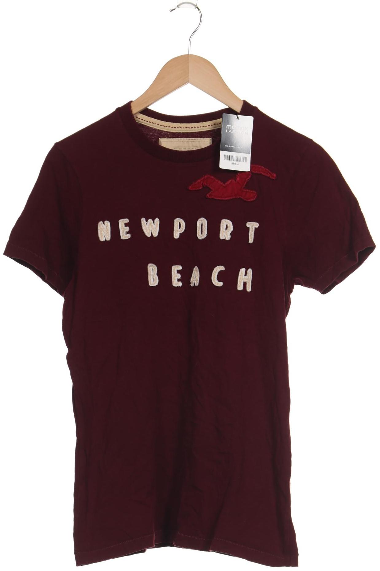 

Hollister Herren T-Shirt, bordeaux, Gr. 48