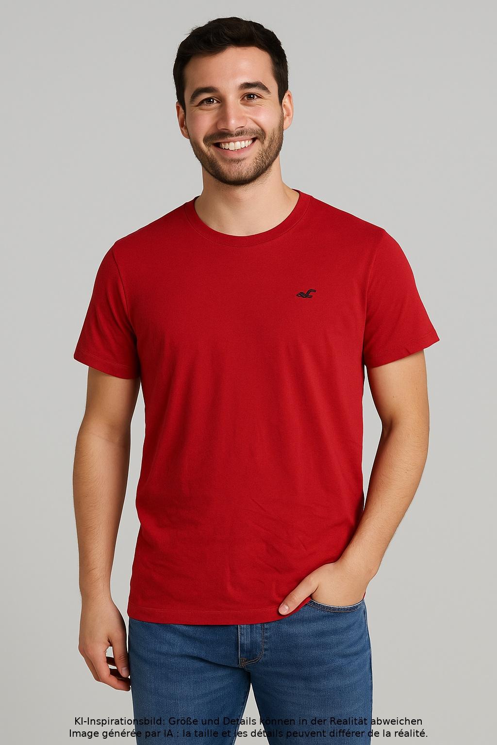

Hollister Herren T-Shirt, rot, Gr. 46