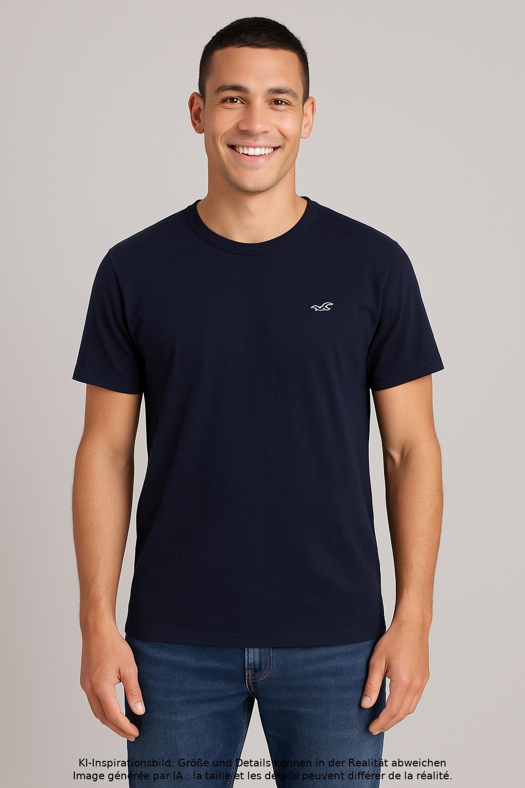 

Hollister Herren T-Shirt, marineblau, Gr. 48