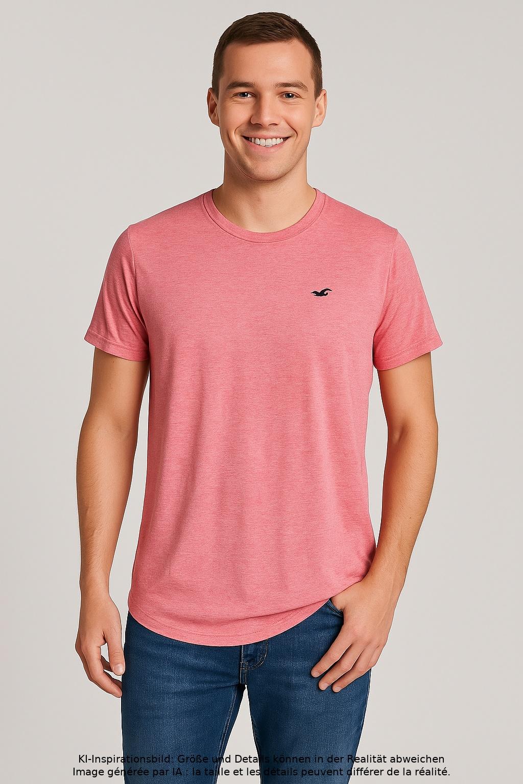 

Hollister Herren T-Shirt, pink, Gr. 52