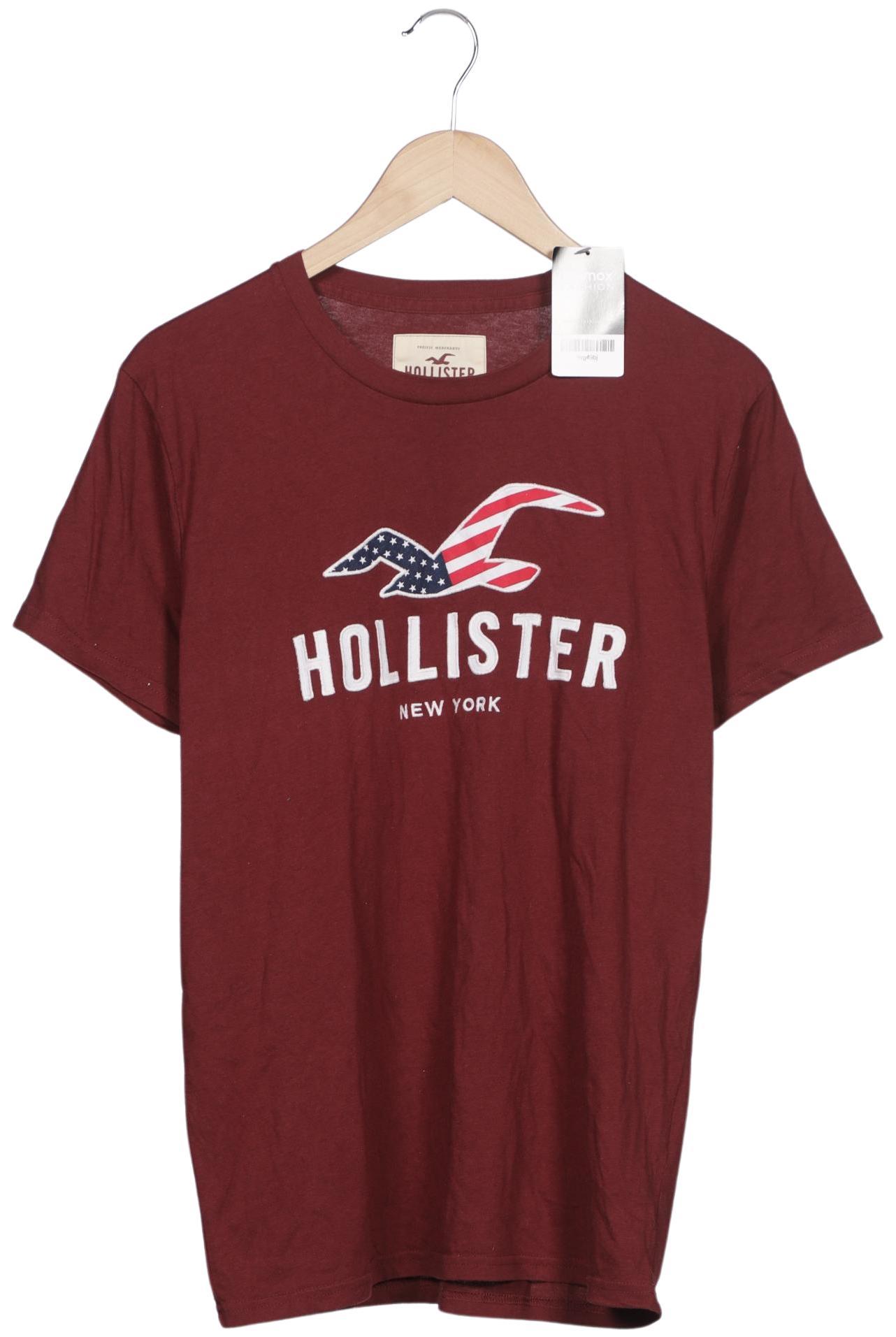 

Hollister Herren T-Shirt, bordeaux, Gr. 48