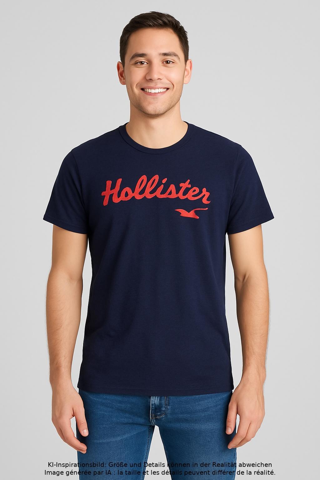 

Hollister Herren T-Shirt, marineblau, Gr. 46