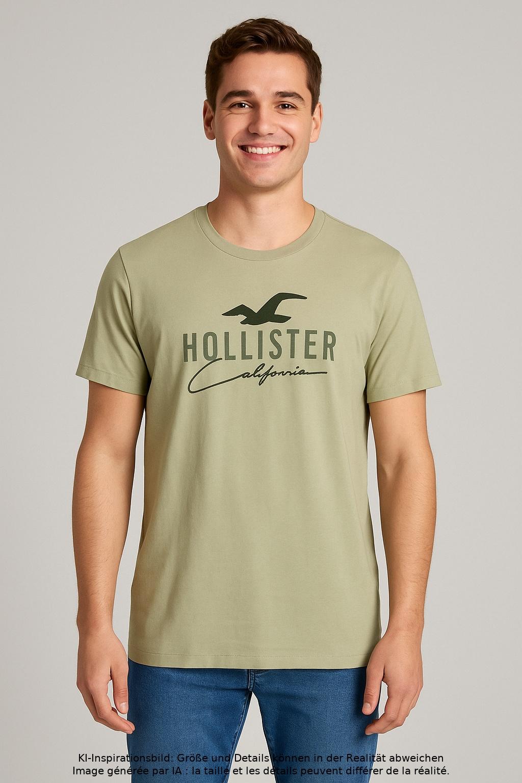 

Hollister Herren T-Shirt, grün, Gr. 54