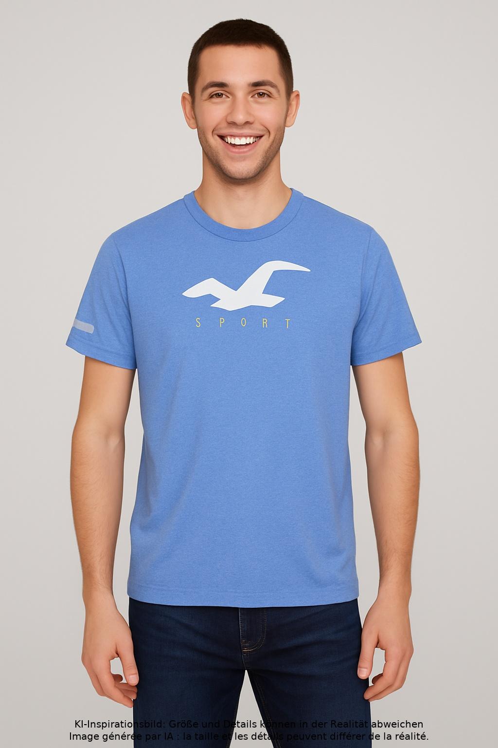 Thumbnail - Hollister Herren T-Shirt, hellblau, Gr. 46