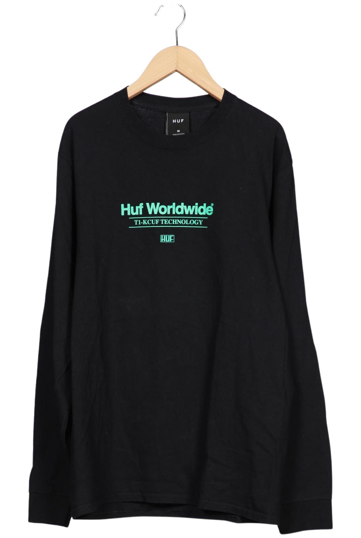 

huf Herren Langarmshirt, schwarz, Gr. 48