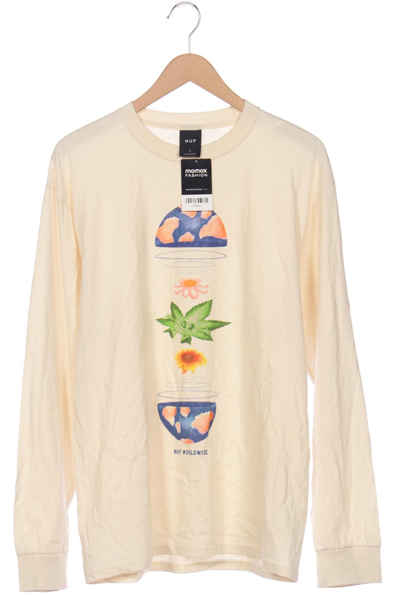 

huf Herren Langarmshirt, cremeweiß, Gr. 52
