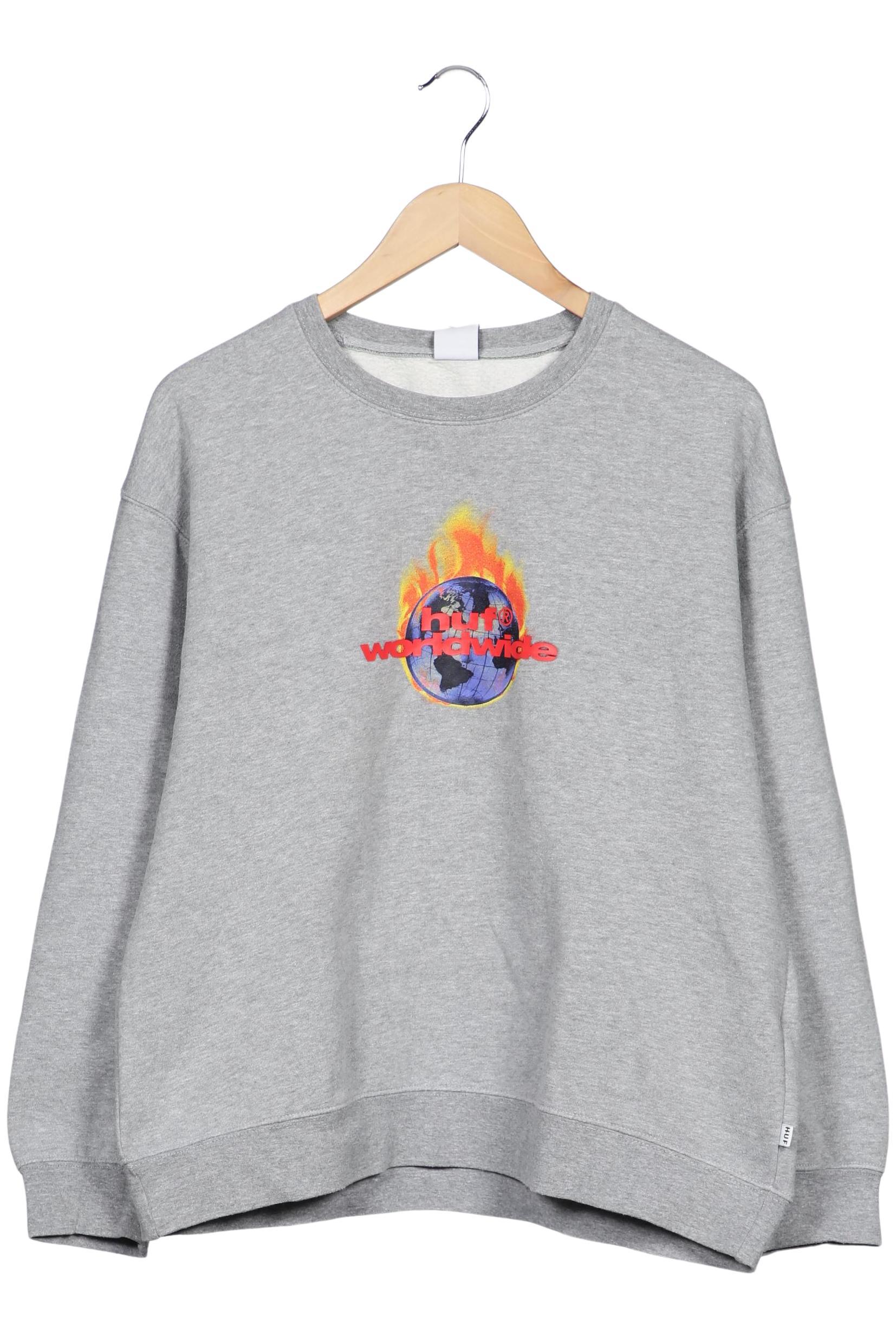 

huf Herren Sweatshirt, grau, Gr. 52