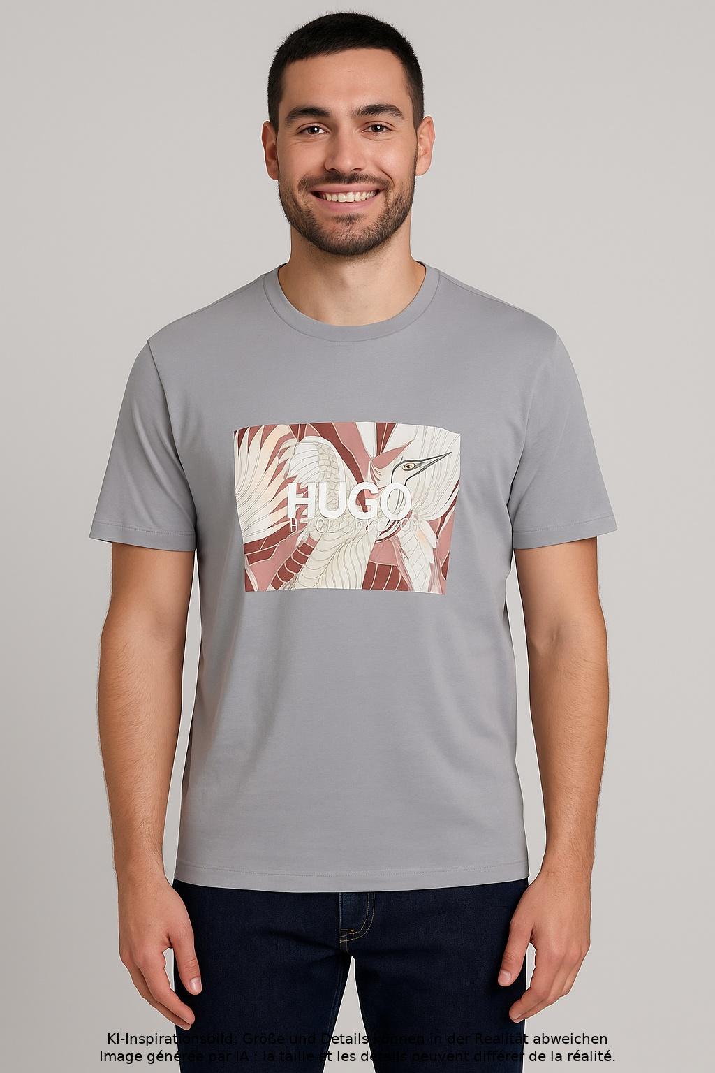 

Hugo by Hugo Boss Herren T-Shirt, grau, Gr. 52