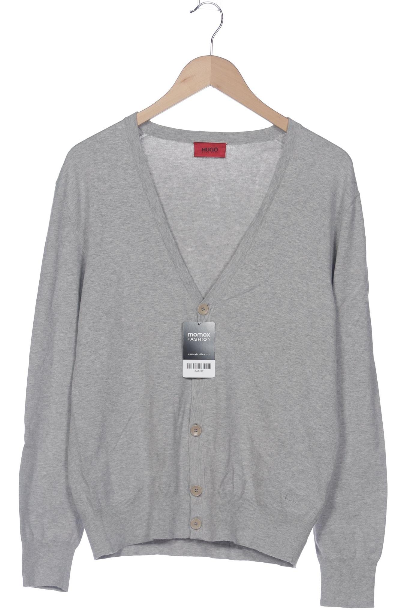 

Hugo by Hugo Boss Herren Strickjacke, grau, Gr. 48