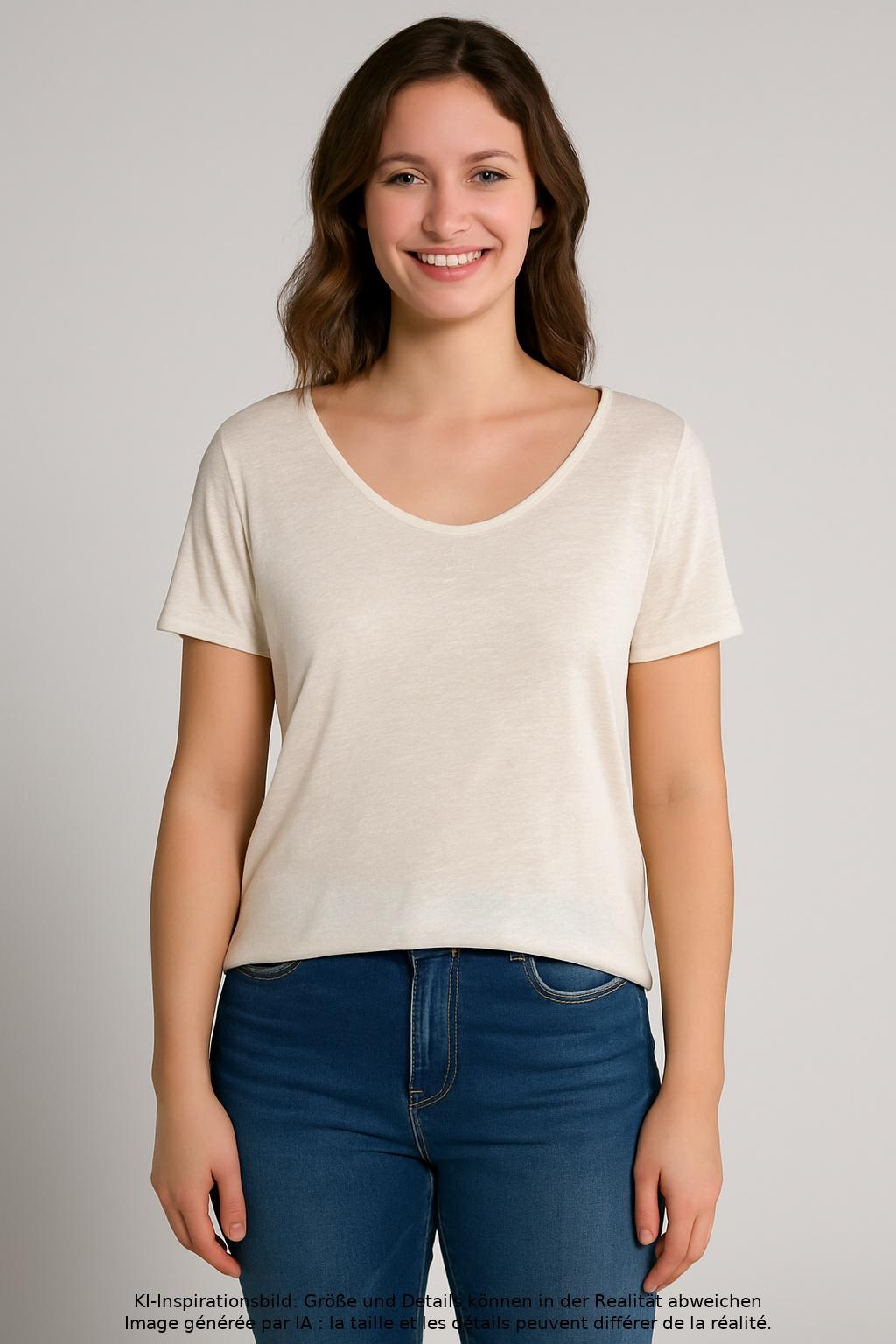 

Hugo by Hugo Boss Damen T-Shirt, cremeweiß, Gr. 36