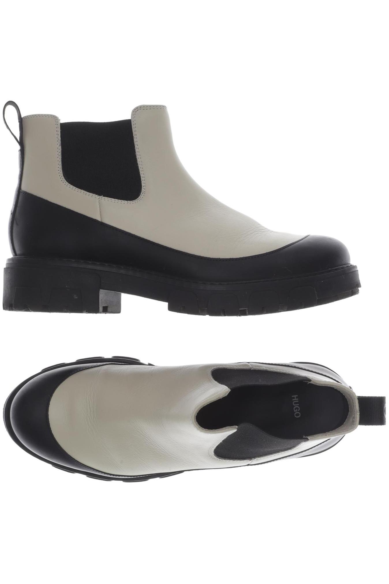 

HUGO by Hugo Boss Damen Stiefelette, cremeweiß