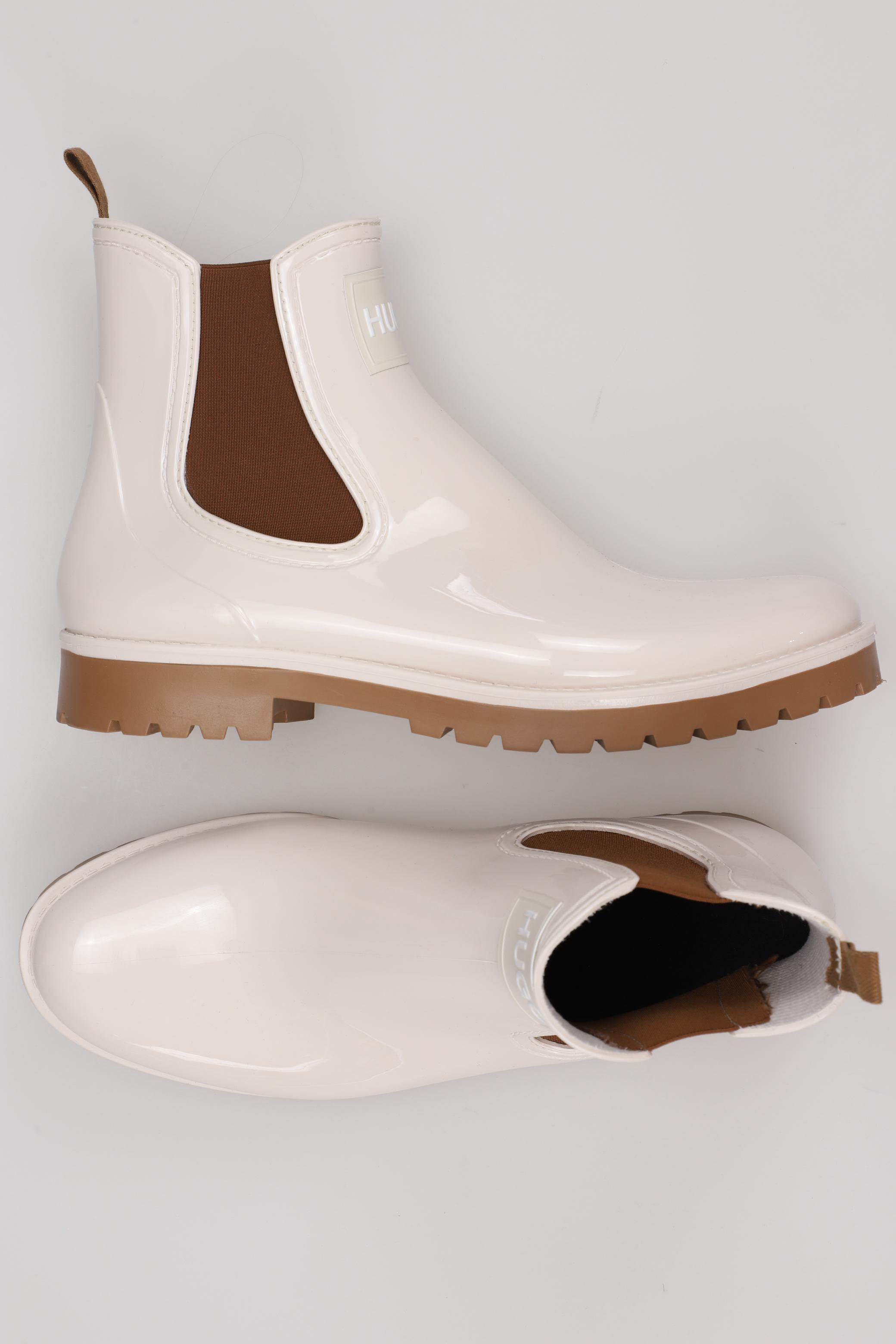 

HUGO by Hugo Boss Damen Stiefelette, cremeweiß