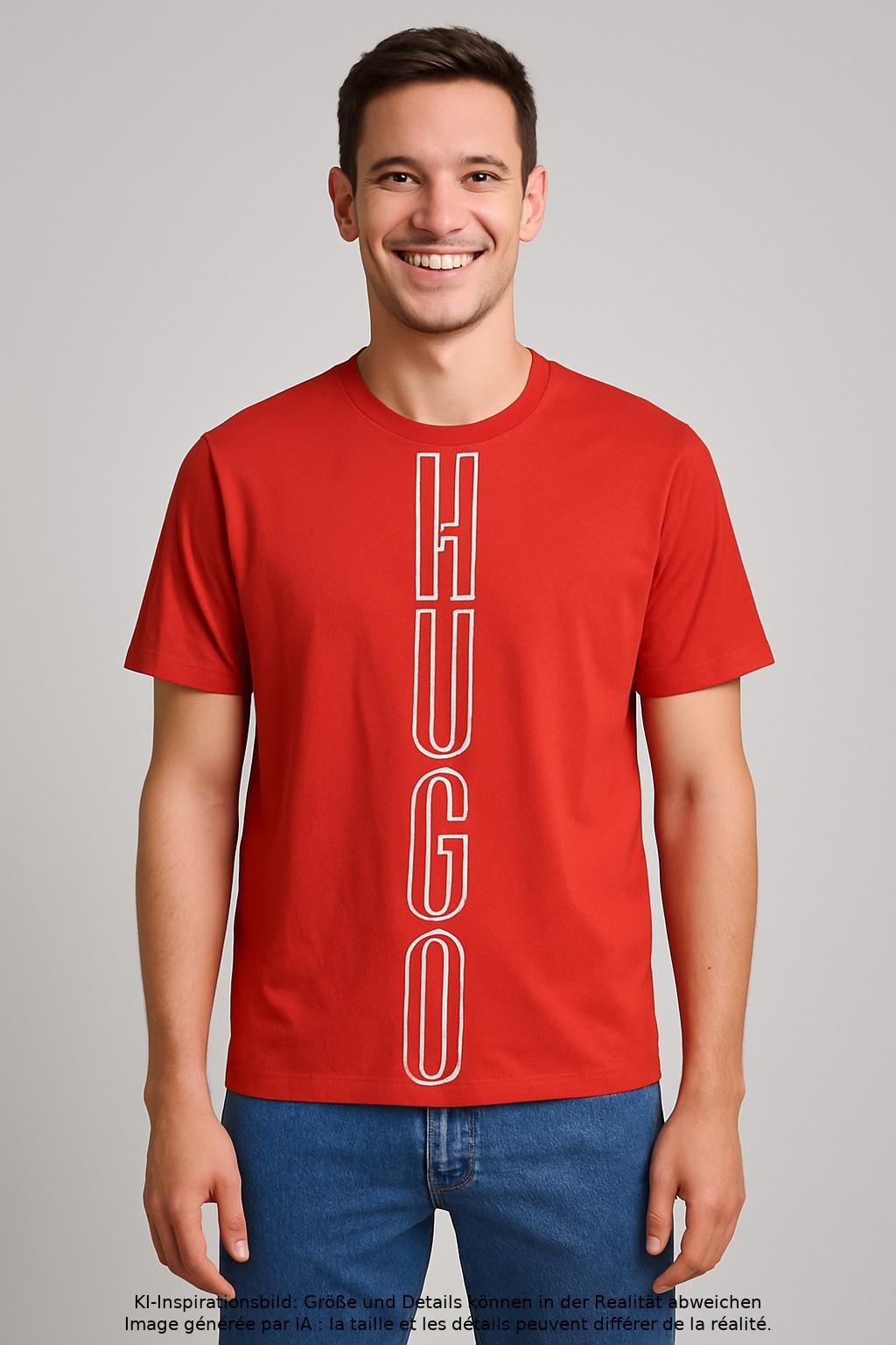 

Hugo by Hugo Boss Herren T-Shirt, rot, Gr. 48