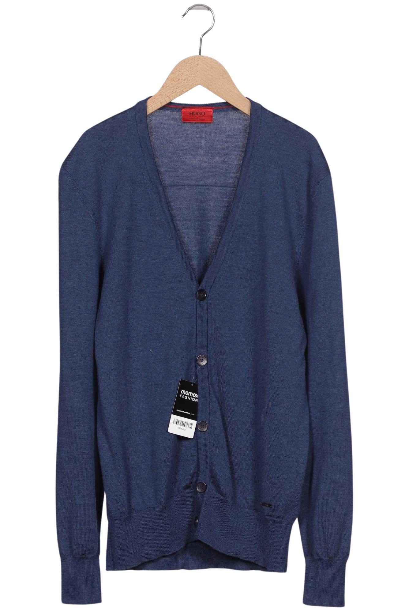

Hugo by Hugo Boss Herren Strickjacke, blau, Gr. 48