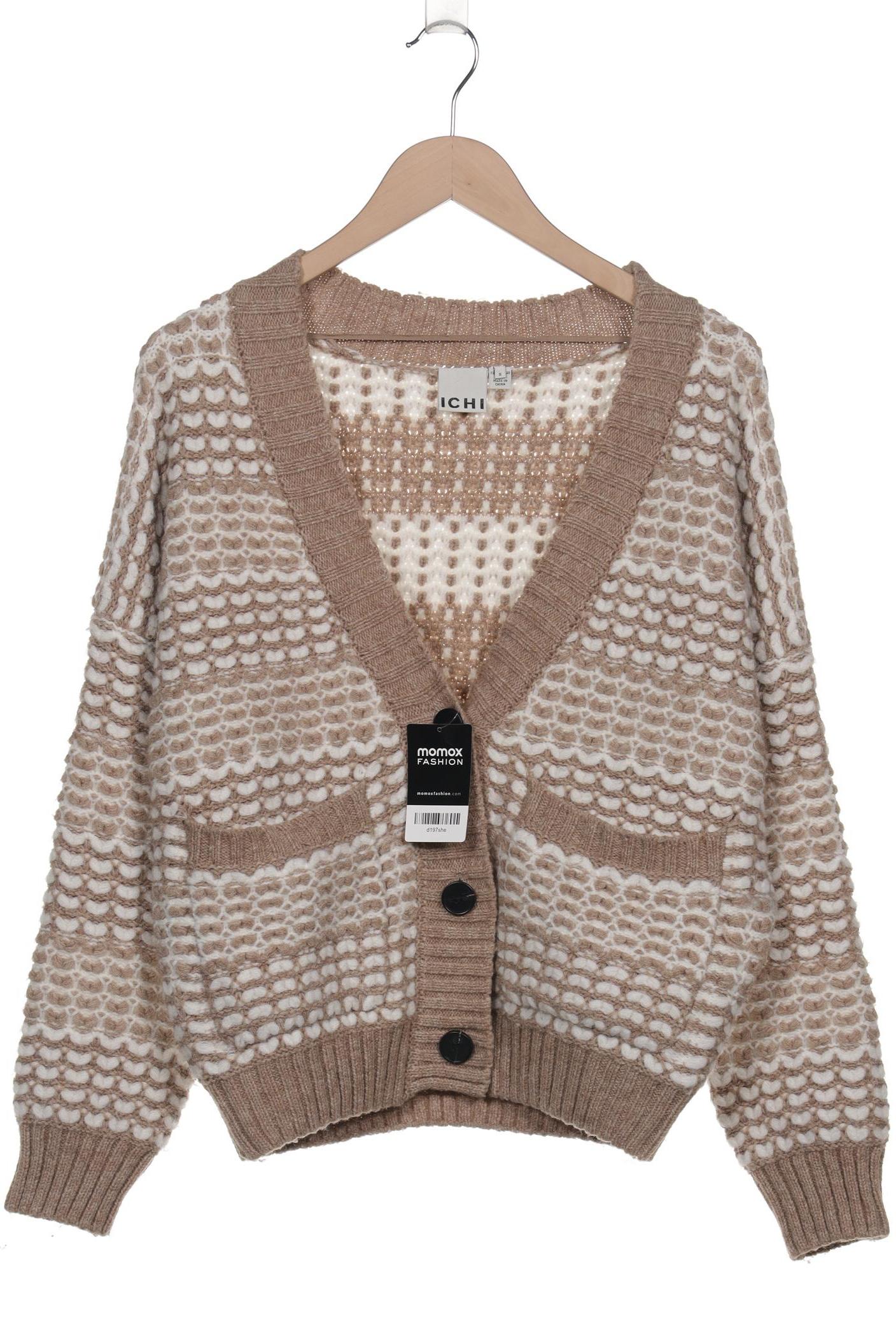 

Ichi Damen Strickjacke, beige, Gr. 36