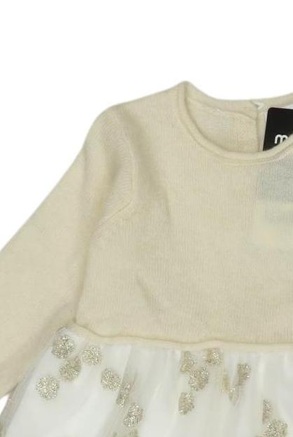 Thumbnail - Il gufo Mädchen Kleid, cremeweiß, Gr. 56