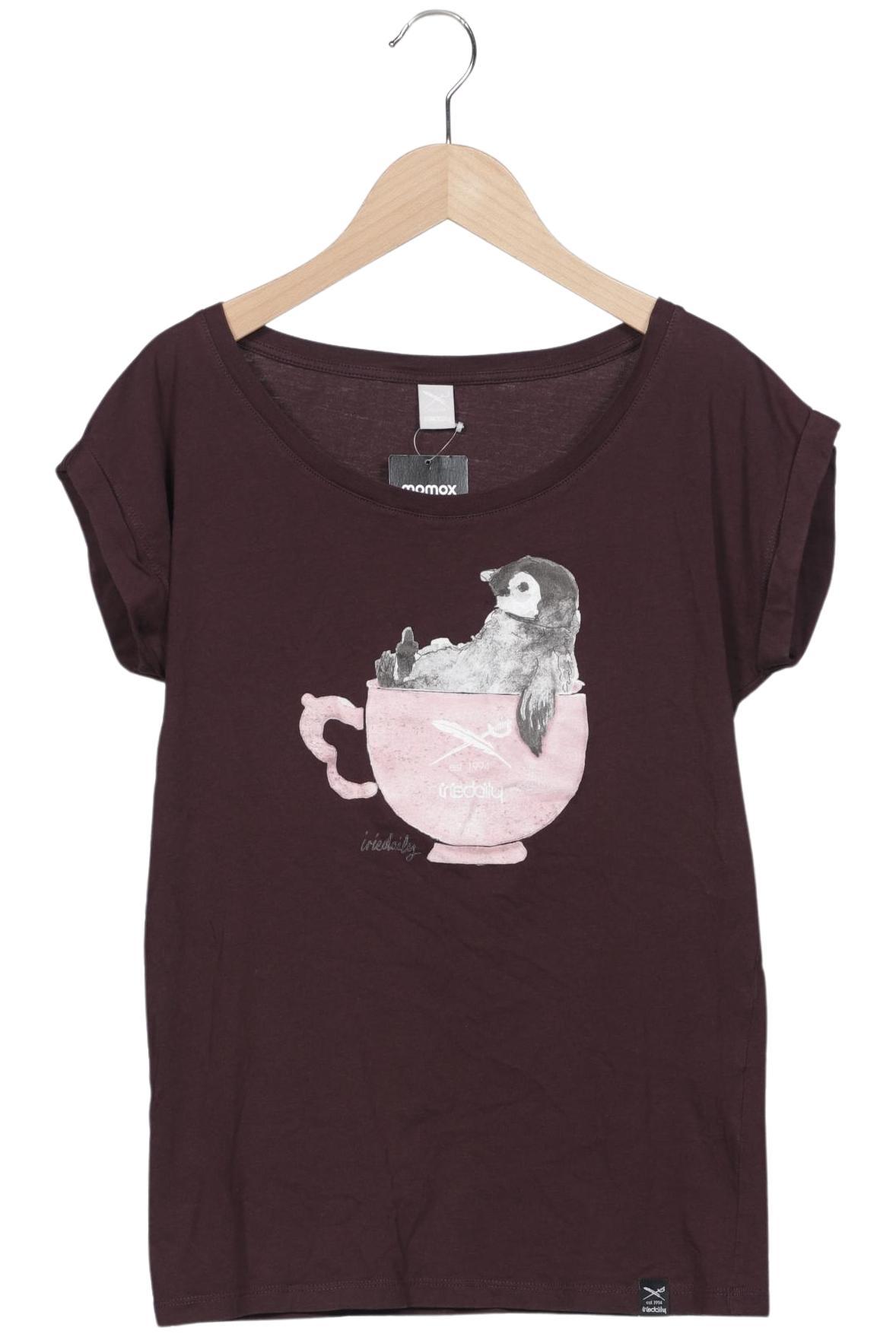 

iriedaily Damen T-Shirt, bordeaux, Gr. 34