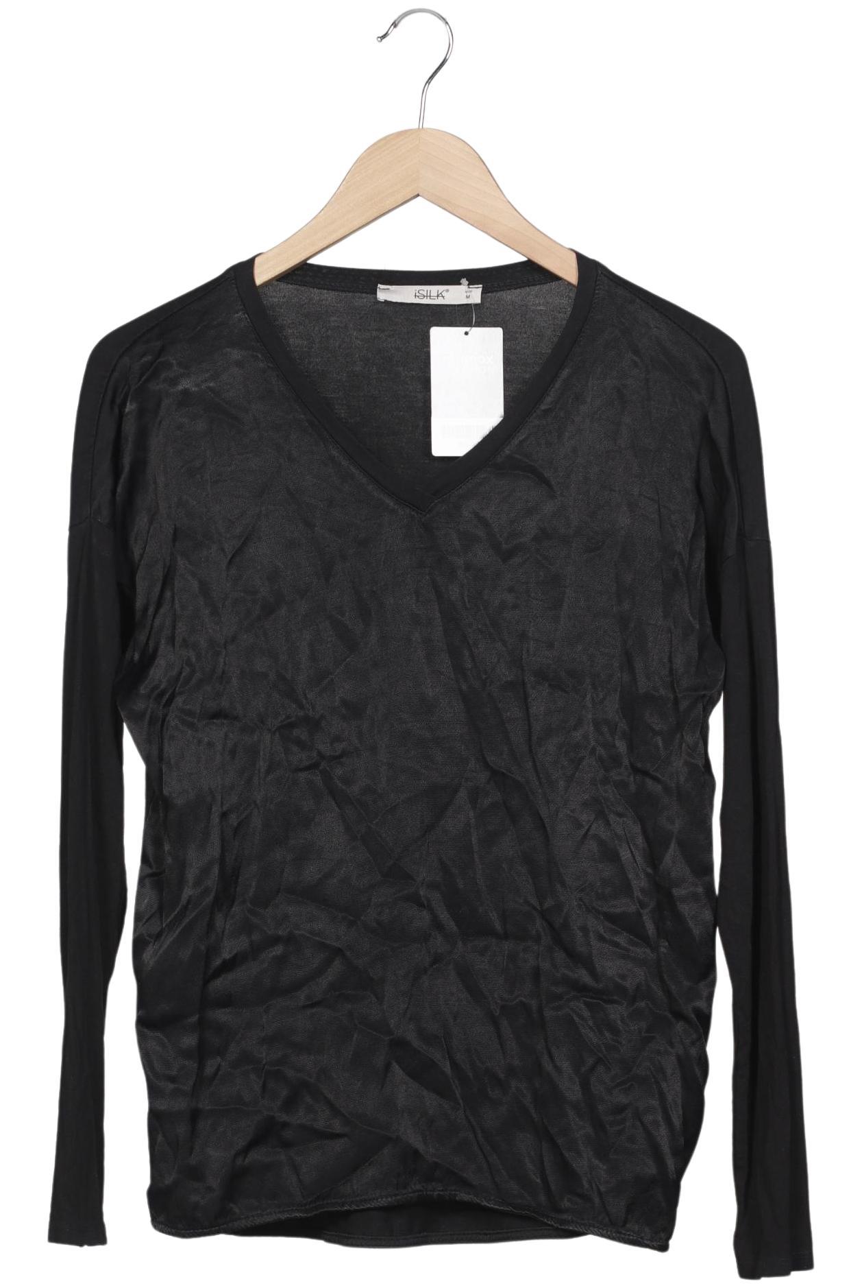 

iSILK Damen Langarmshirt, schwarz, Gr. 38