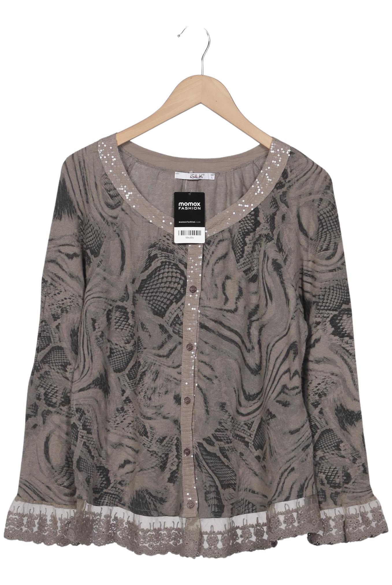 

iSILK Damen Strickjacke, grau, Gr. 42