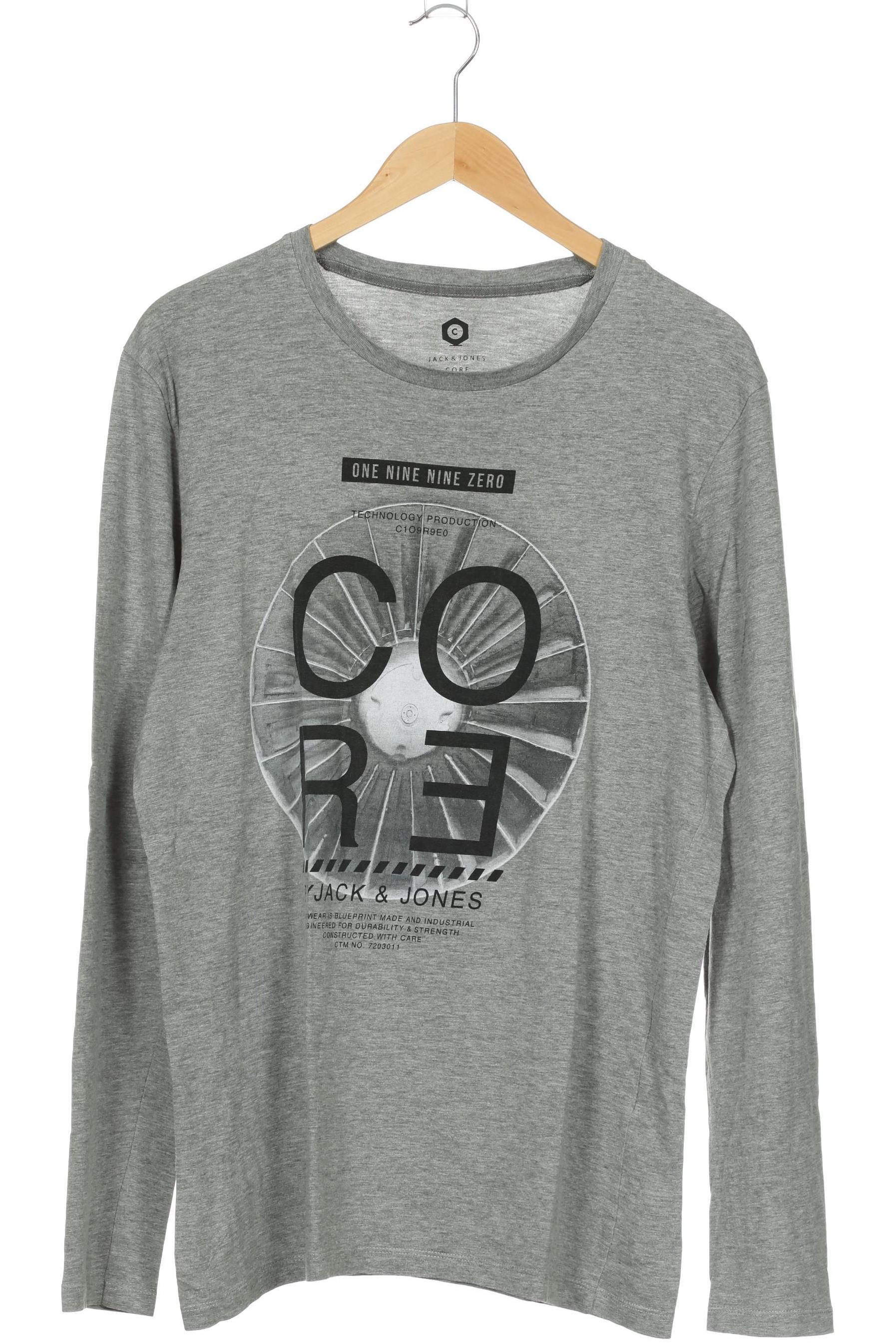 Thumbnail - Jack &amp; Jones Herren Langarmshirt, grau, Gr.