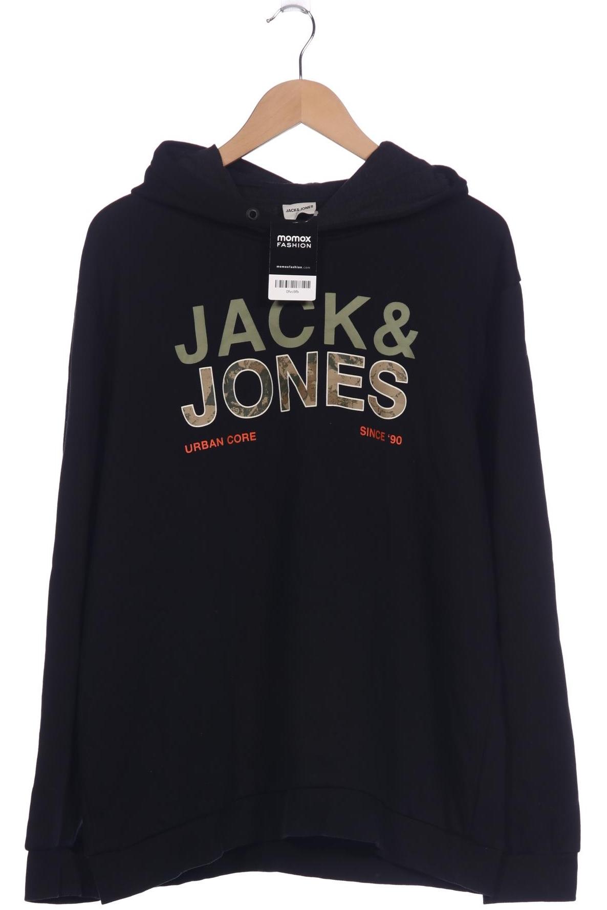 

Jack & Jones Herren Kapuzenpullover, schwarz, Gr. 56