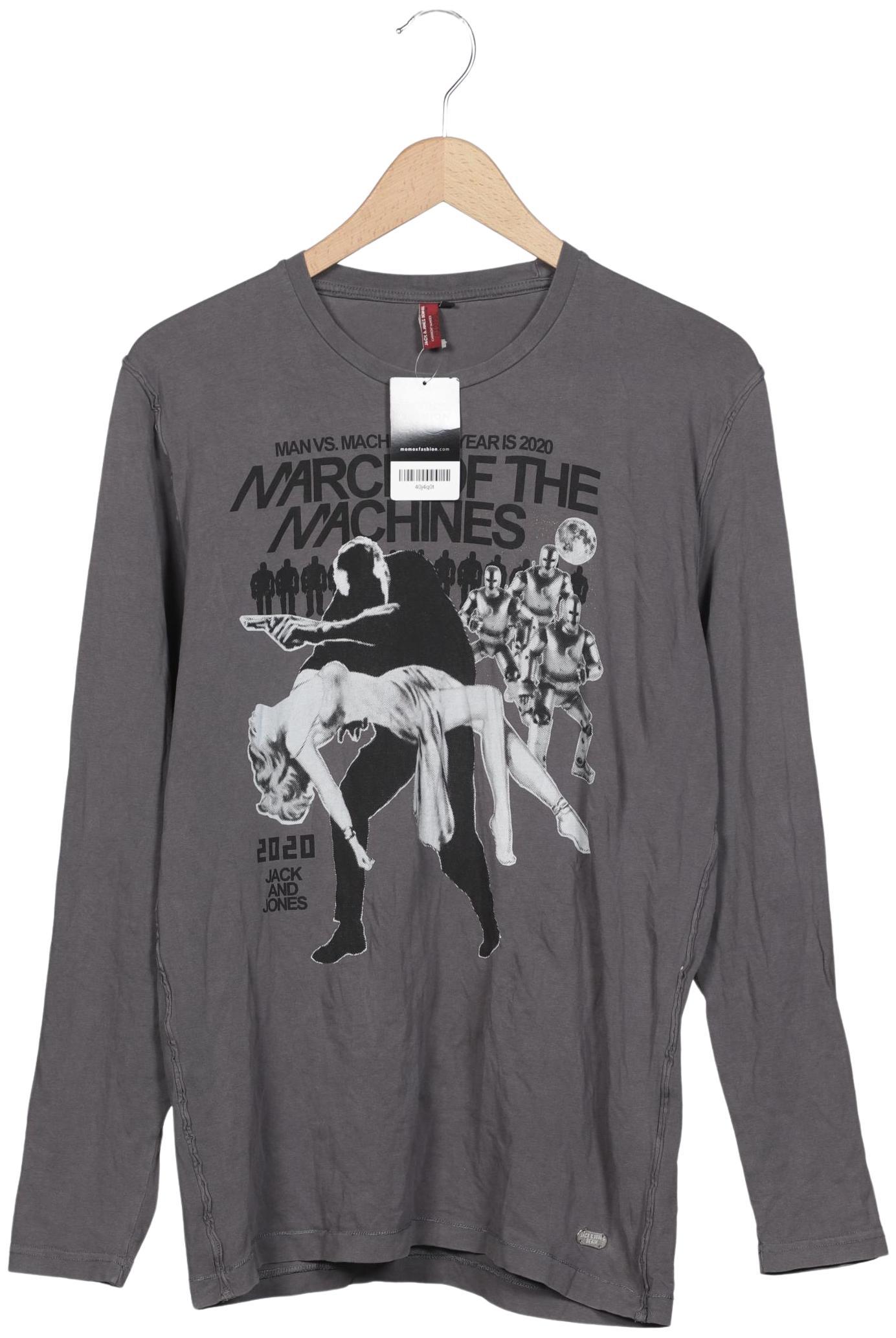 Thumbnail - Jack &amp; Jones Herren Langarmshirt, grau, Gr. 52