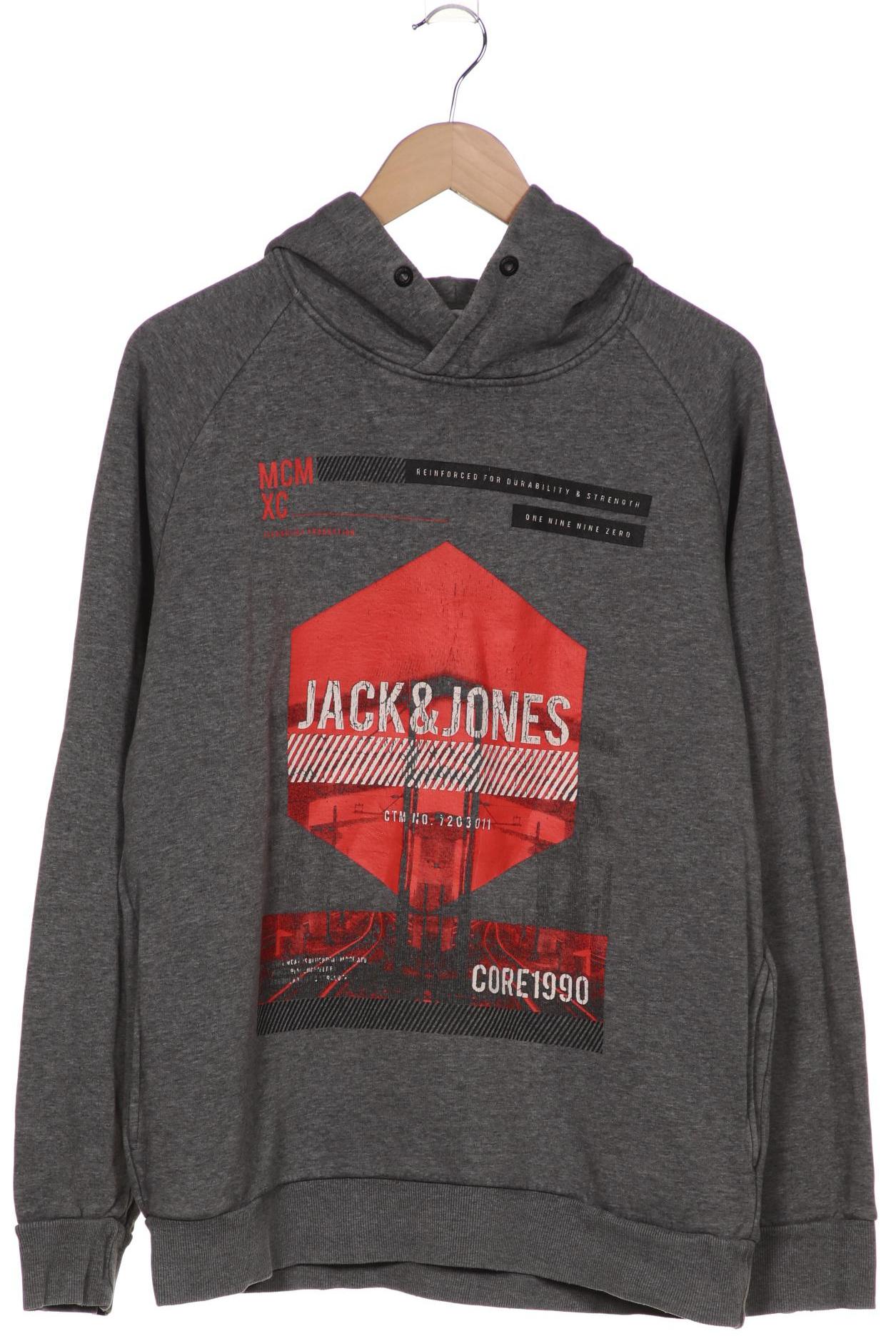 

Jack & Jones Herren Kapuzenpullover, grau, Gr. 52