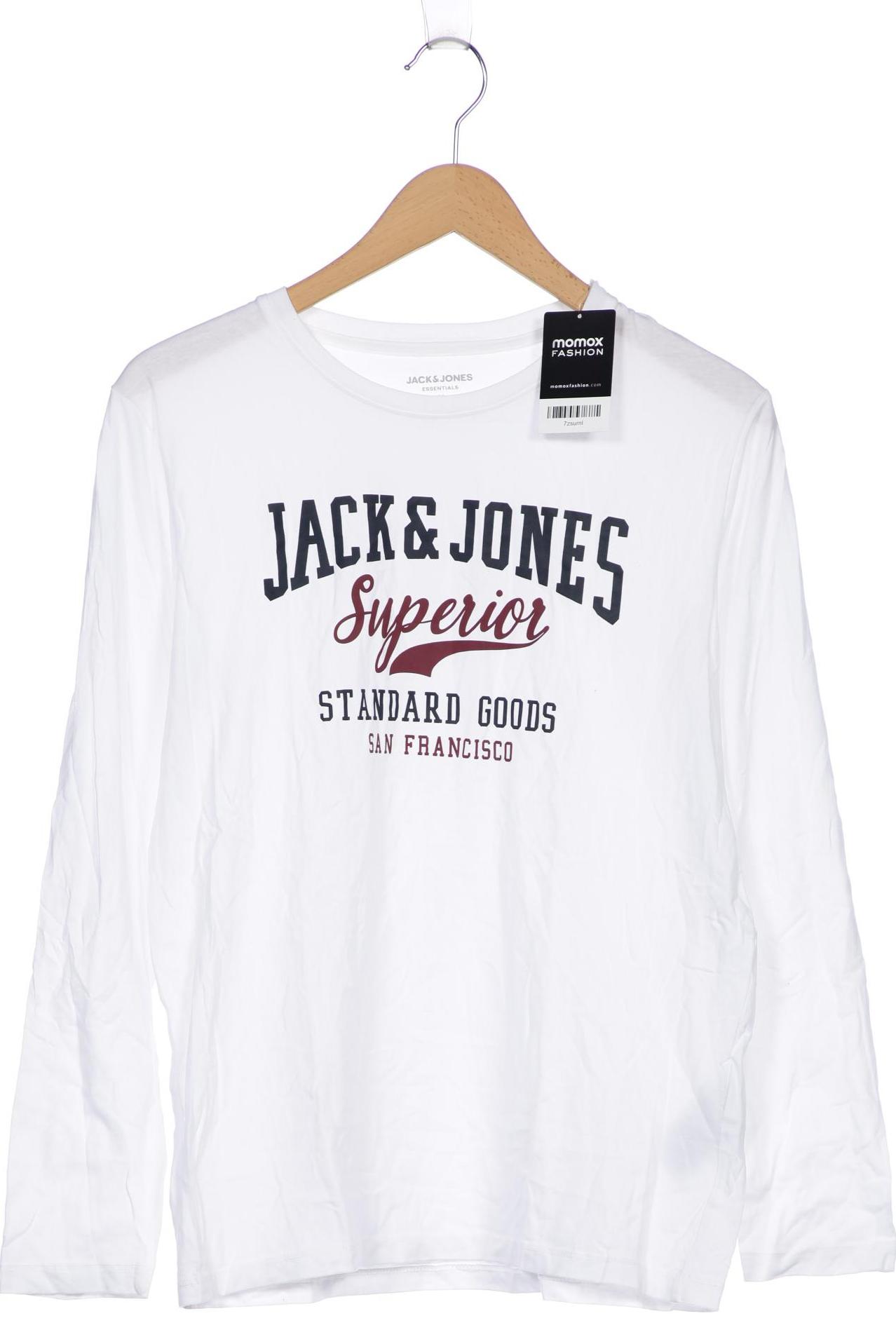 

Jack & Jones Herren Langarmshirt, weiß, Gr. 48