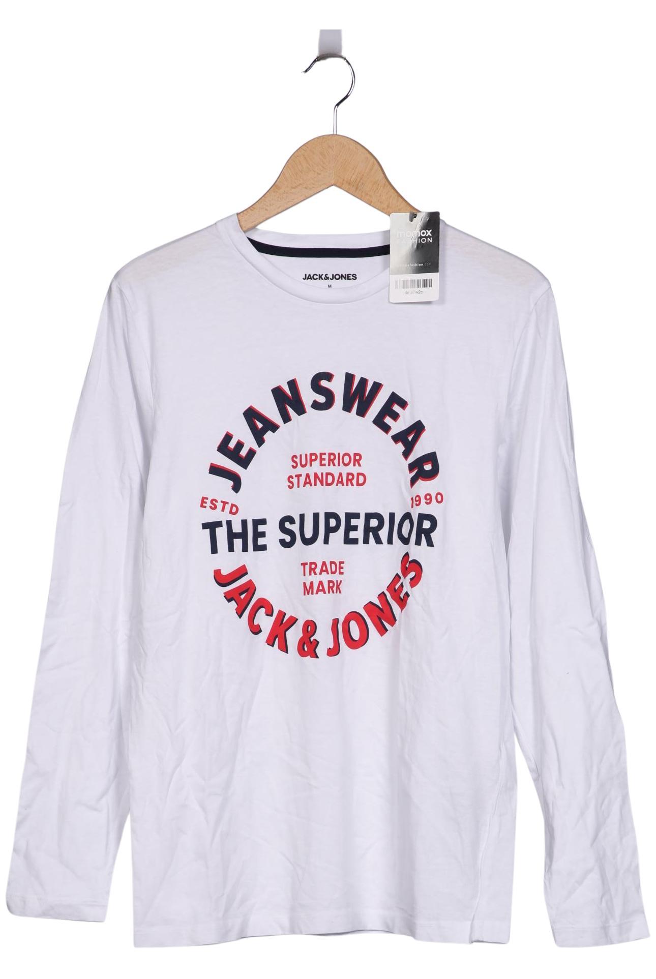 Thumbnail - Jack &amp; Jones Herren Langarmshirt, weiß, Gr. 48