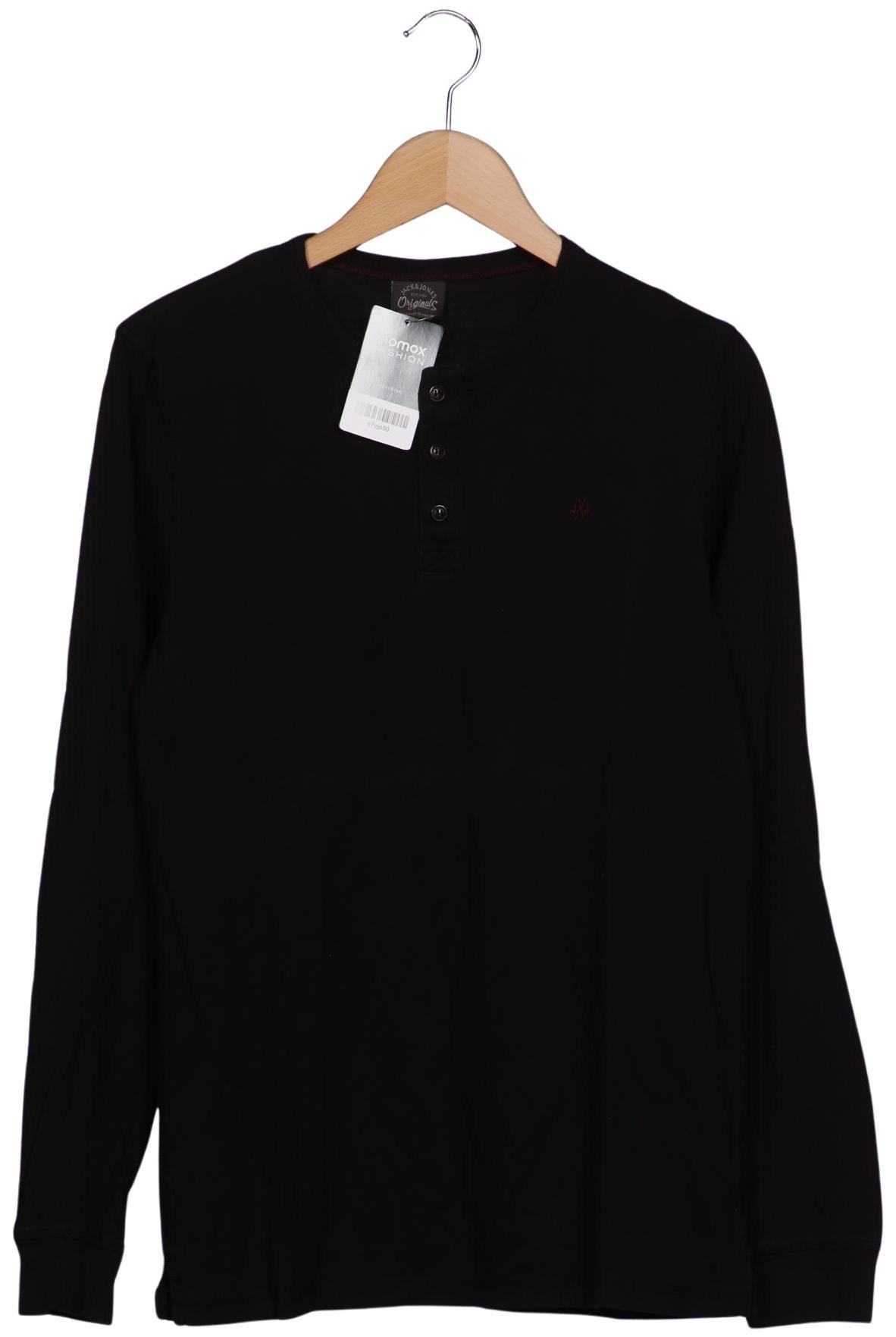 Thumbnail - Jack &amp; Jones Herren Langarmshirt, schwarz, Gr. 48