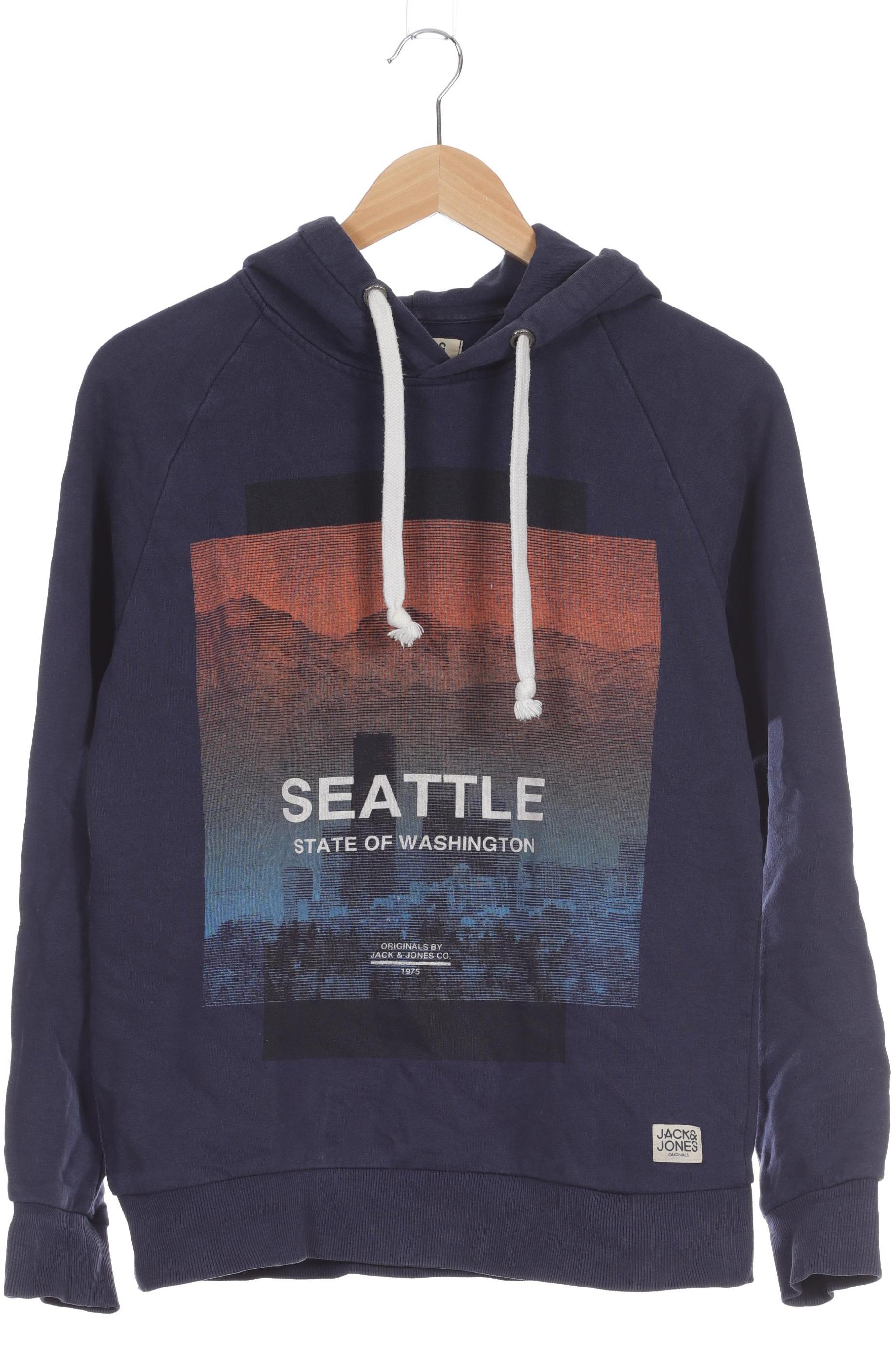 

Jack & Jones Herren Kapuzenpullover, blau, Gr. 46