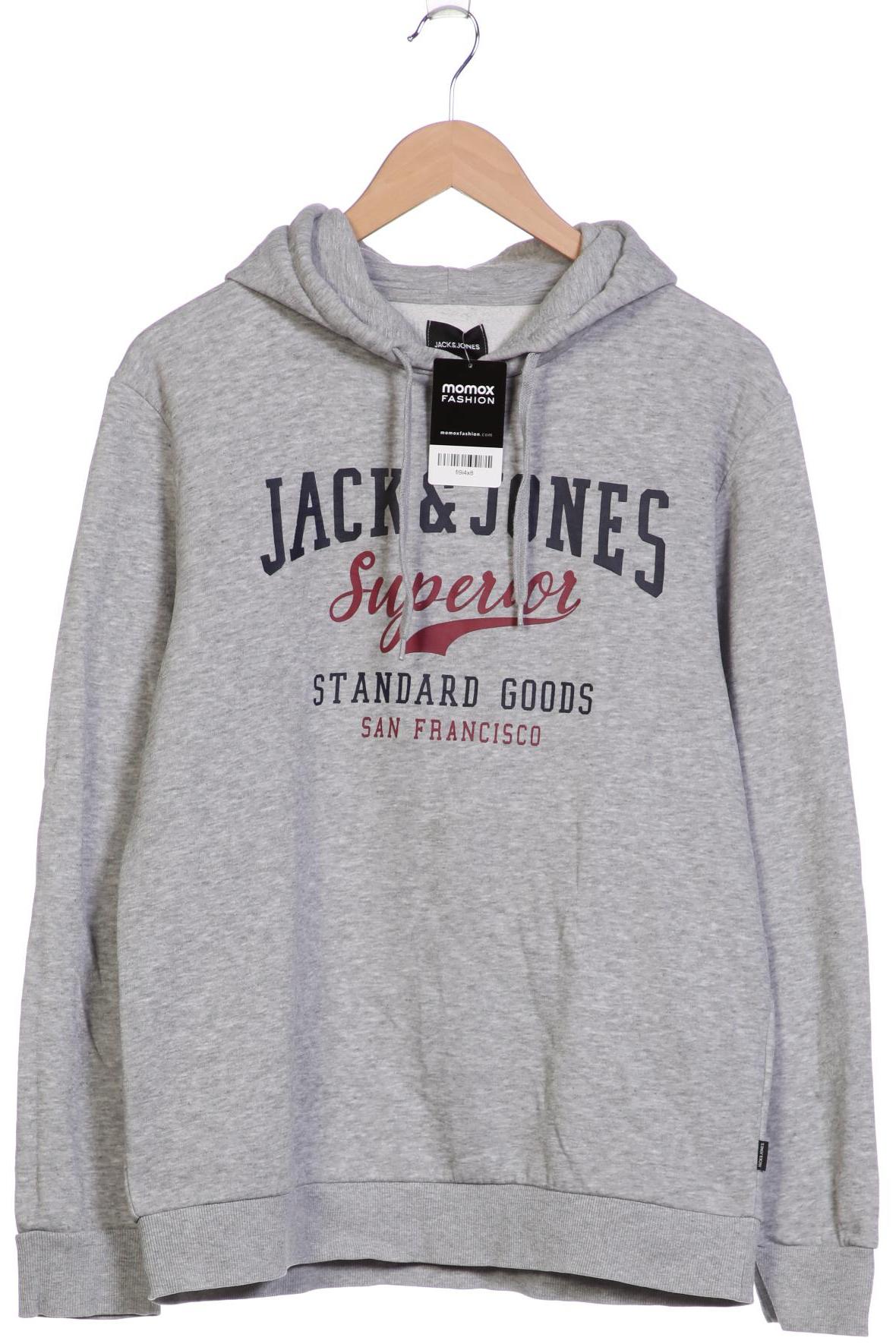 

Jack & Jones Herren Kapuzenpullover, grau, Gr. 48