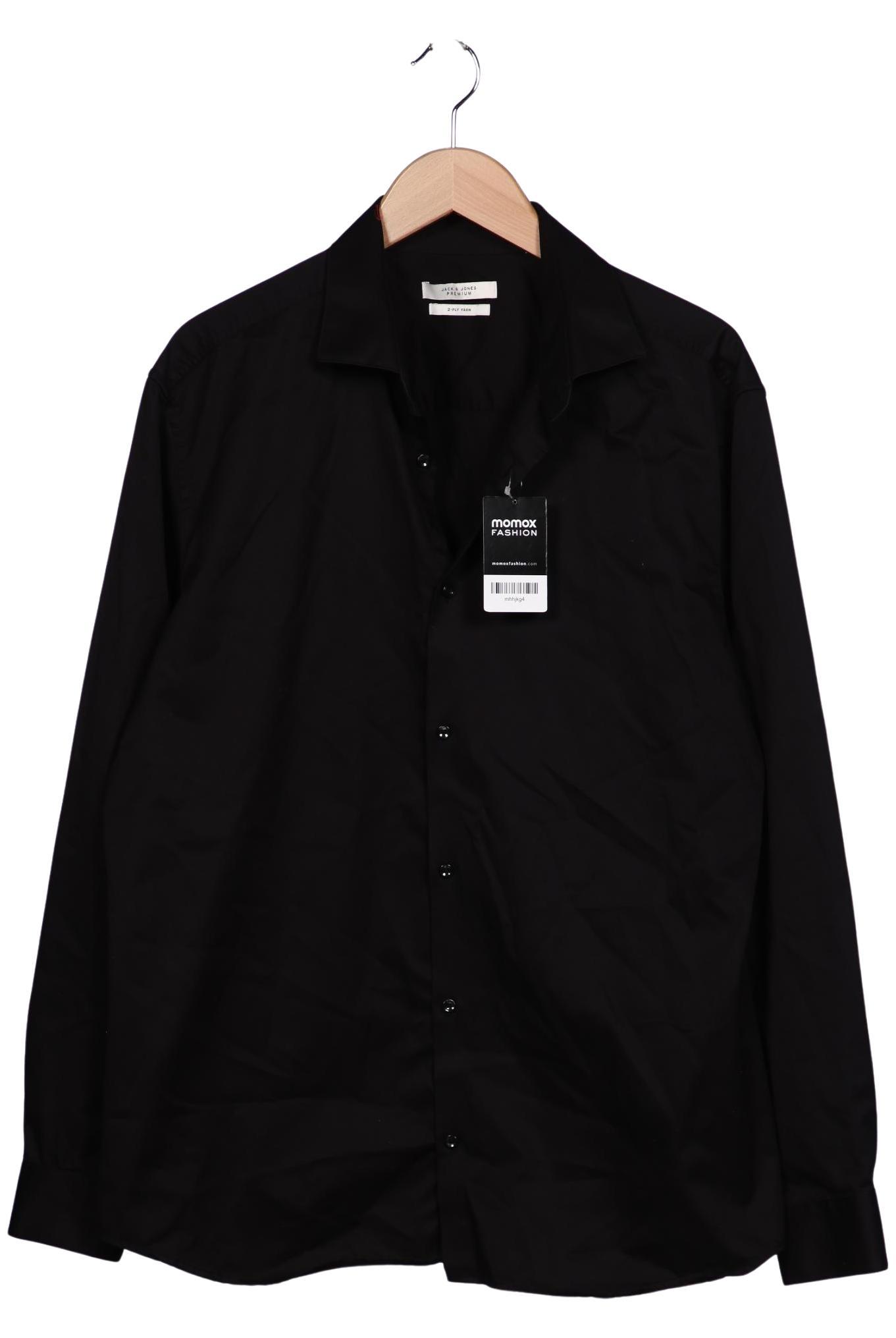 Thumbnail - Jack &amp; Jones Herren Hemd, schwarz, Gr. 56