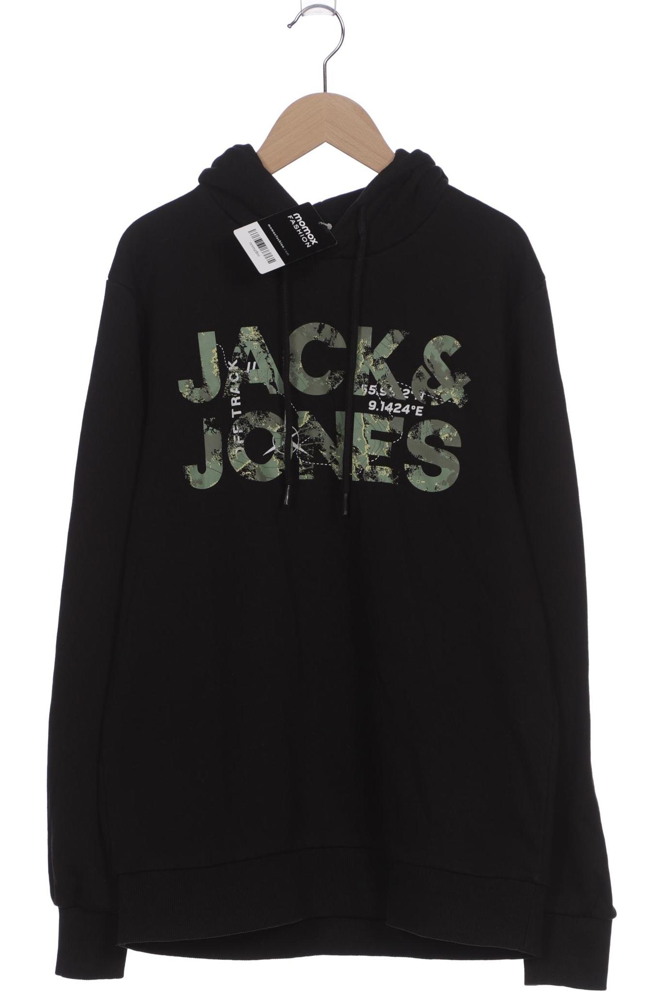 

Jack & Jones Herren Kapuzenpullover, schwarz, Gr. 48