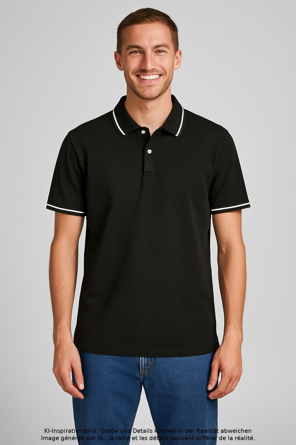

Jack & Jones Herren Poloshirt, schwarz, Gr. 48