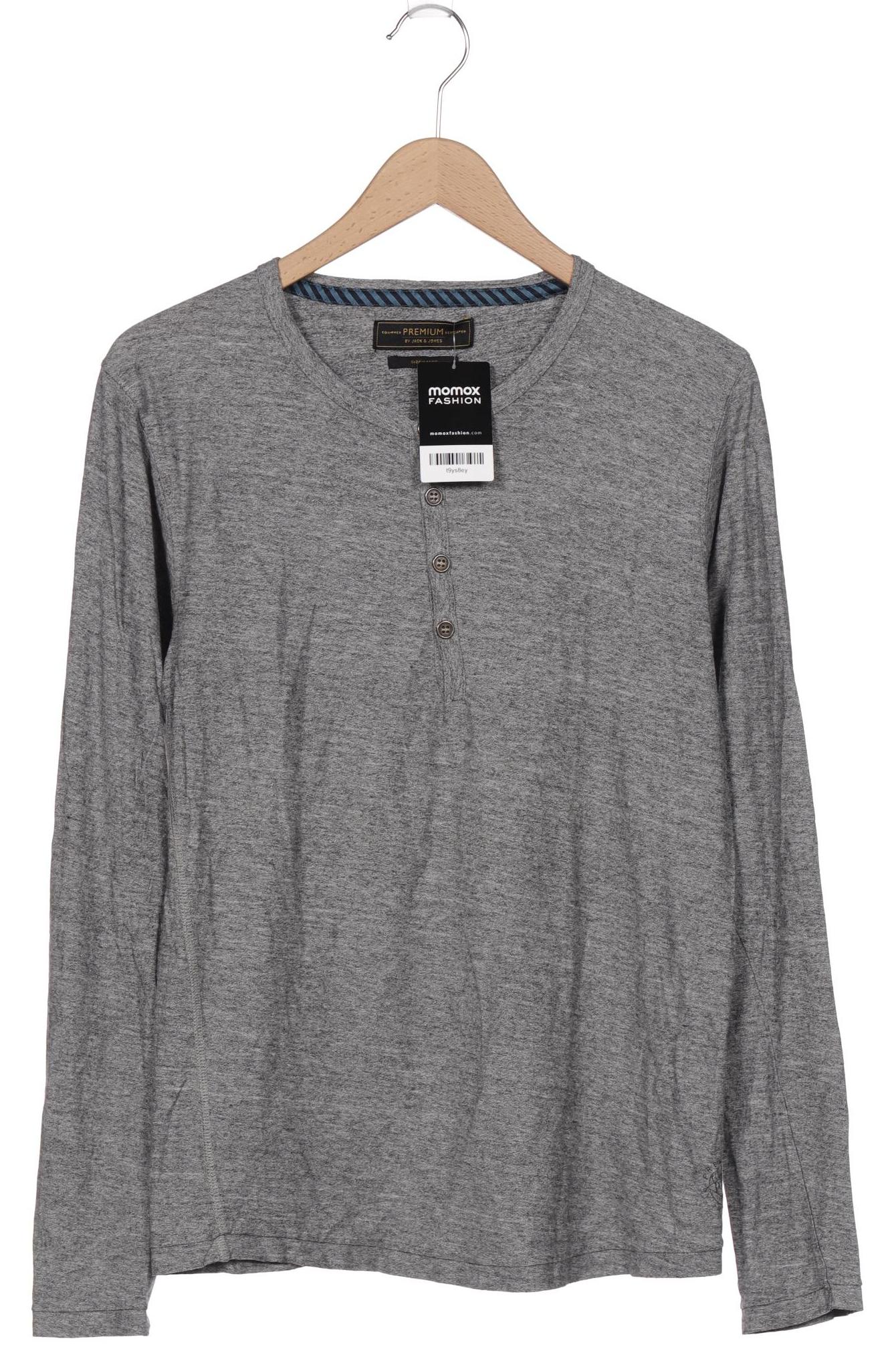 

JACK & JONES Herren Langarmshirt, grau