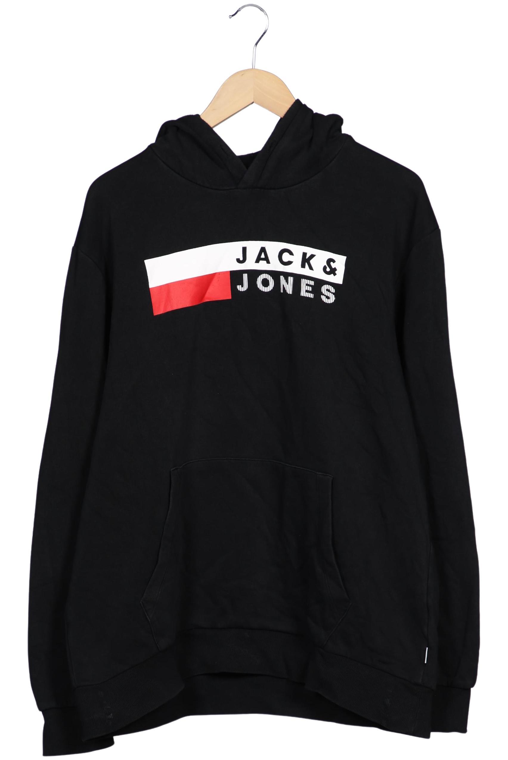 

Jack & Jones Herren Kapuzenpullover, schwarz, Gr. 56