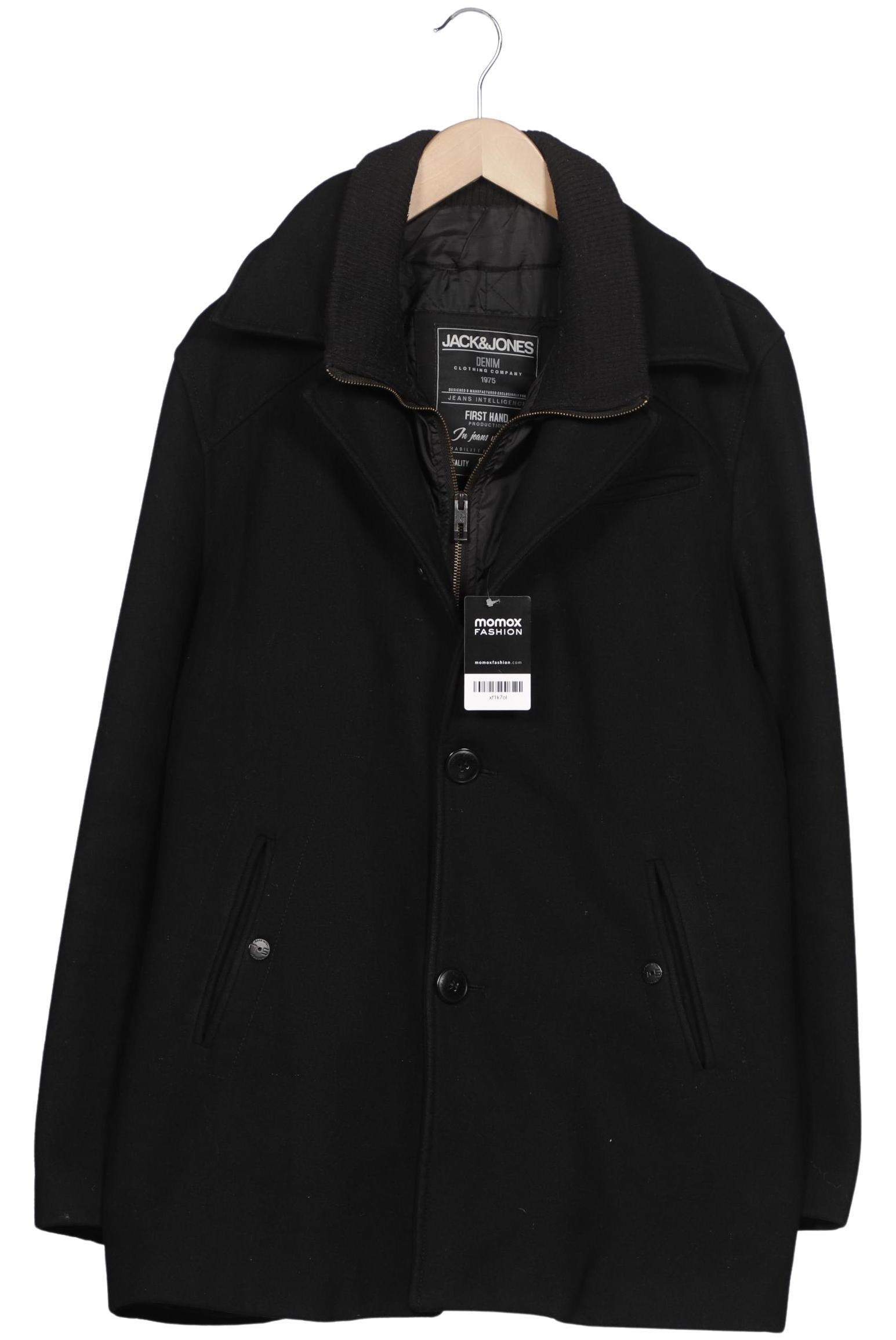 Thumbnail - Jack &amp; Jones Herren Mantel, schwarz, Gr. 52