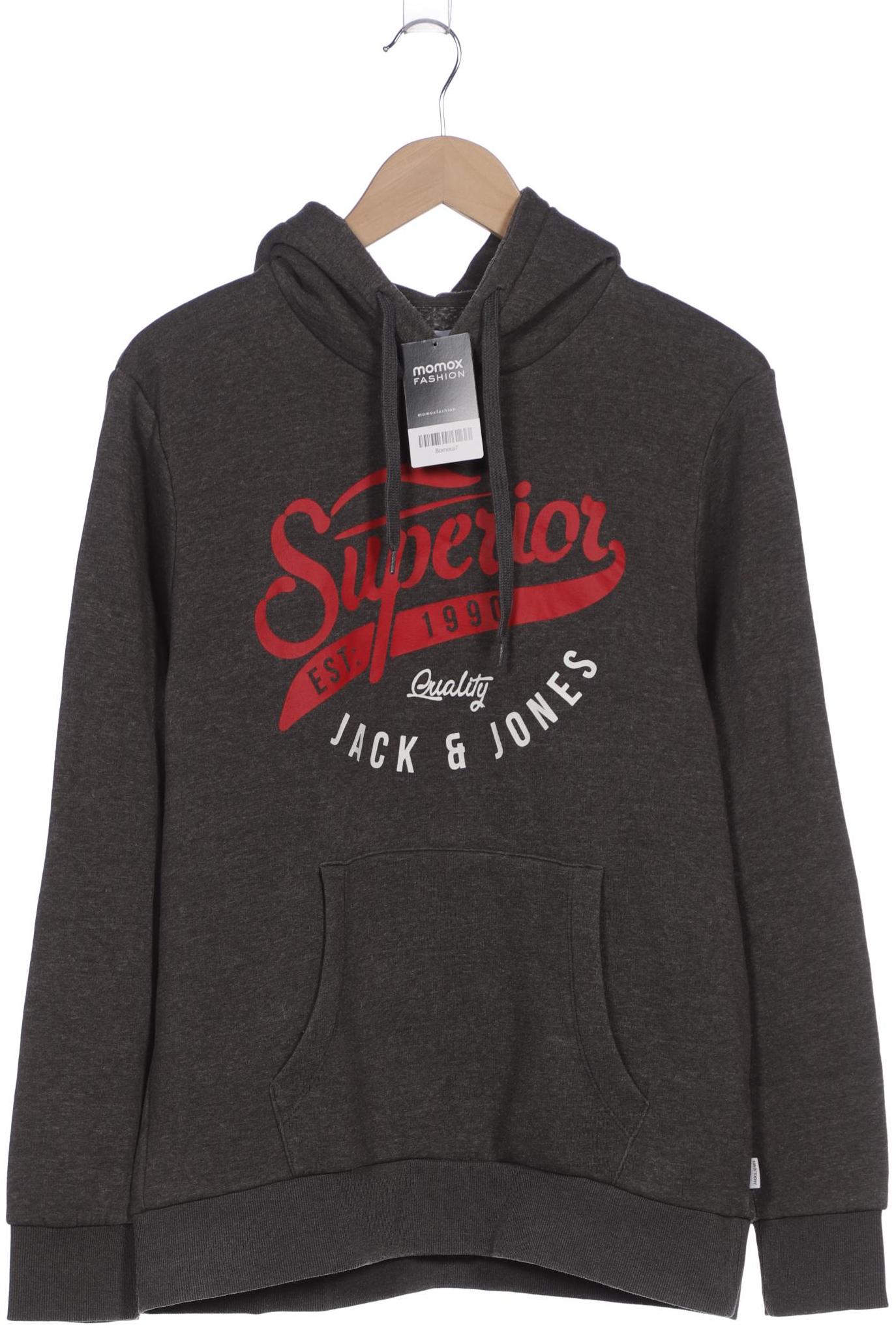 

Jack & Jones Herren Kapuzenpullover, grau, Gr. 48