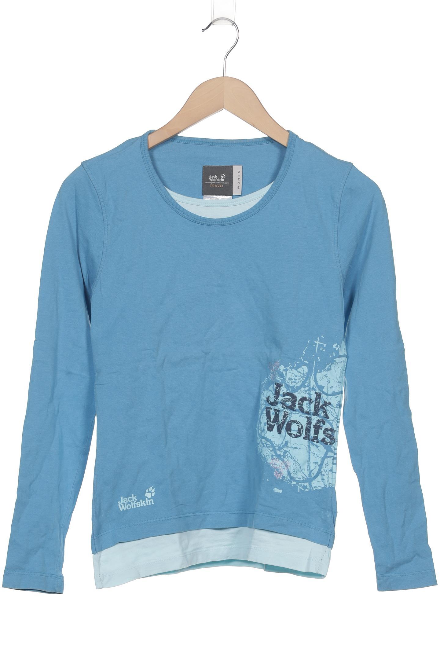 

Jack Wolfskin Damen Langarmshirt, blau, Gr. 34