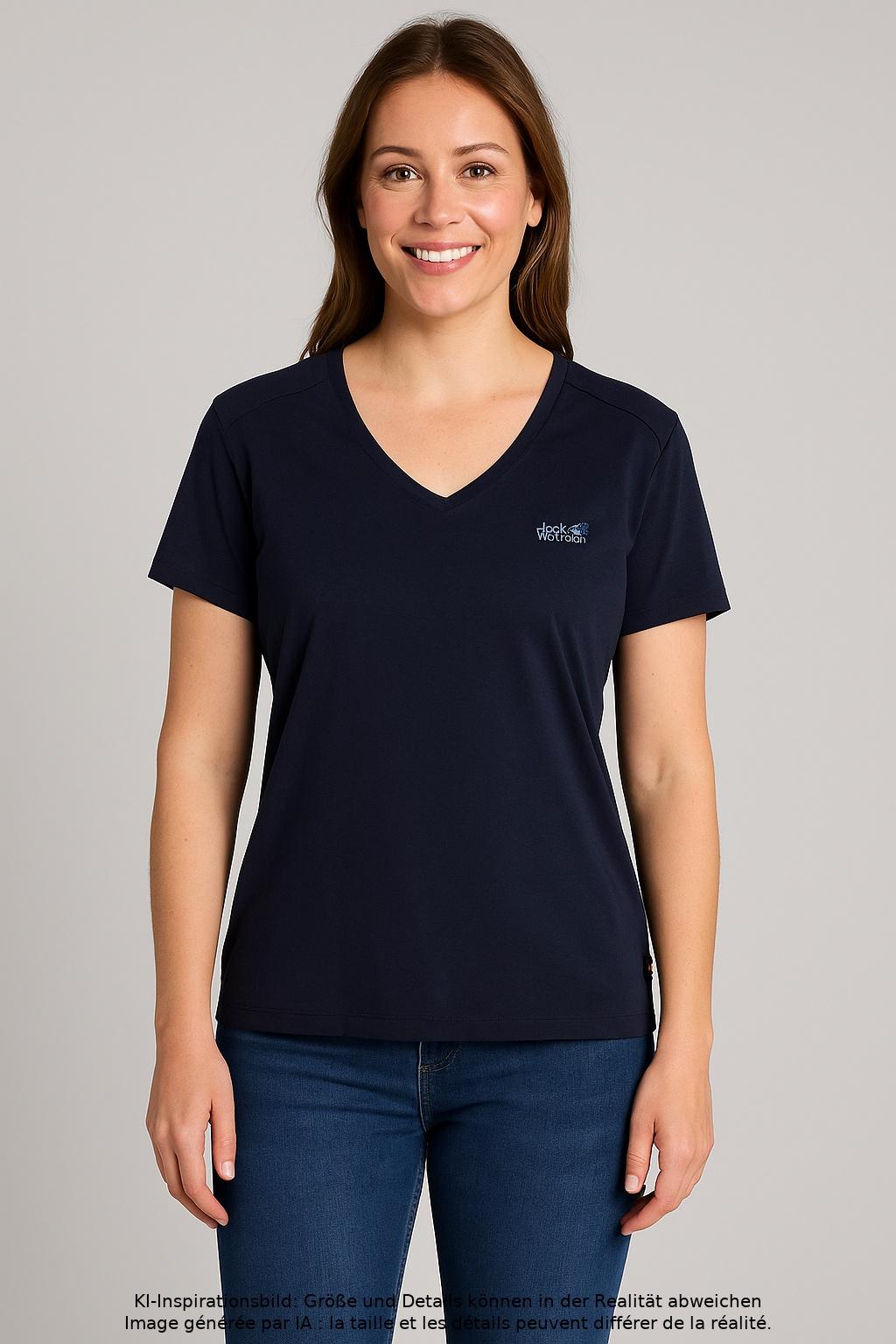 

Jack Wolfskin Damen T-Shirt, marineblau, Gr. 44