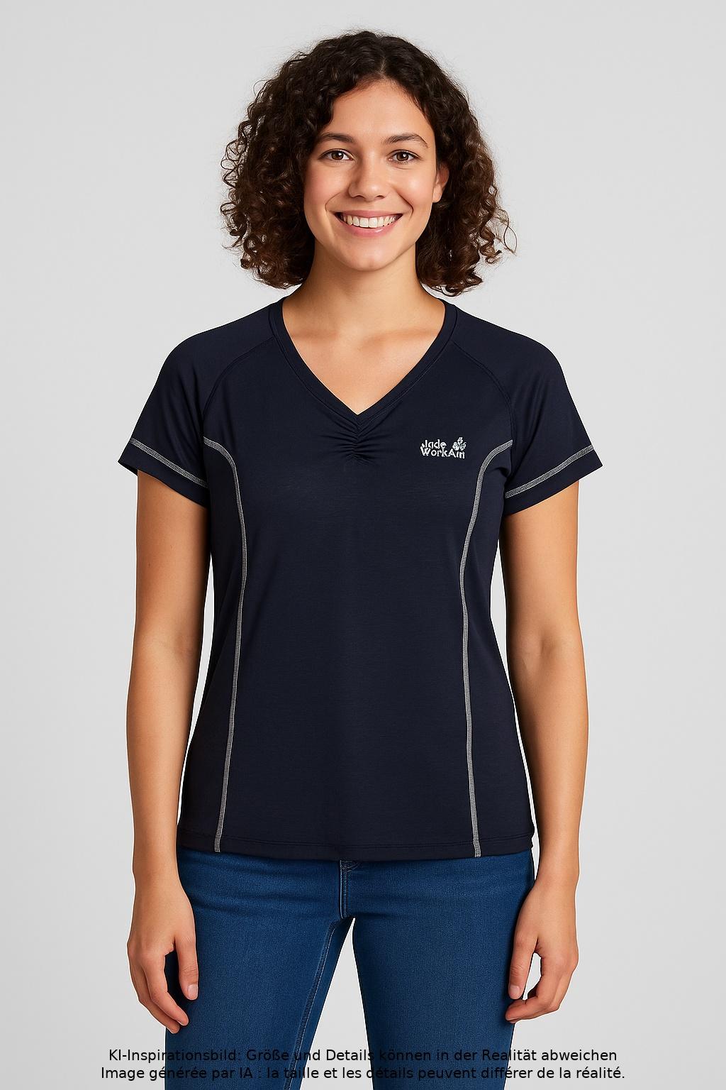 

Jack Wolfskin Damen T-Shirt, marineblau, Gr. 10