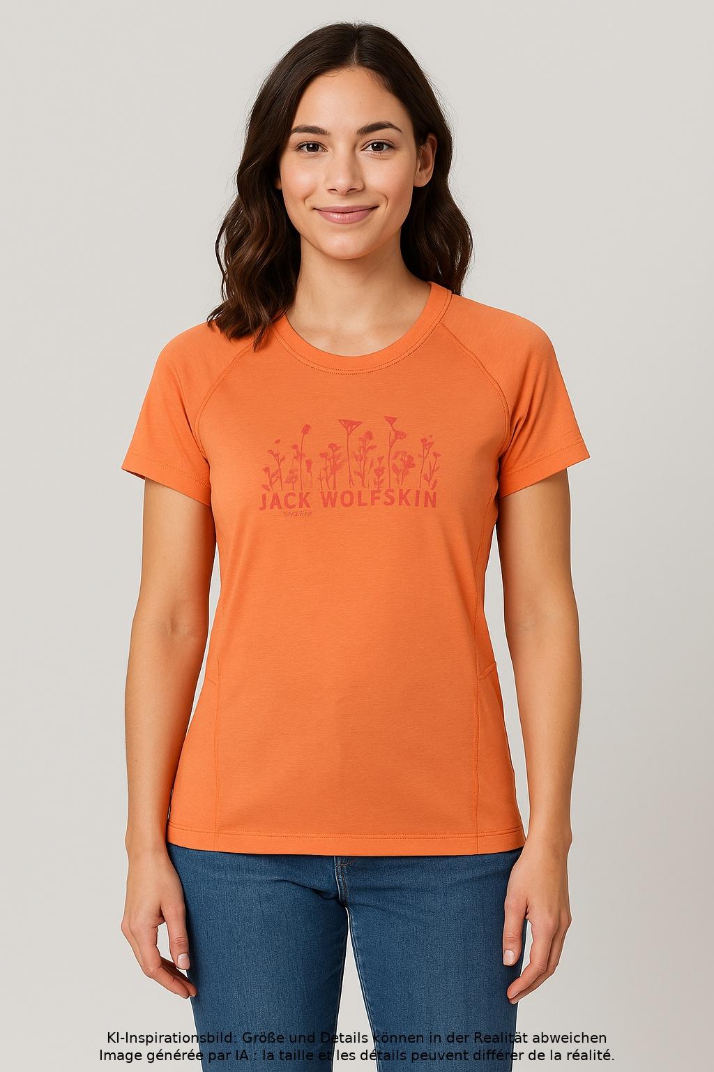 

Jack Wolfskin Damen T-Shirt, orange, Gr. 36