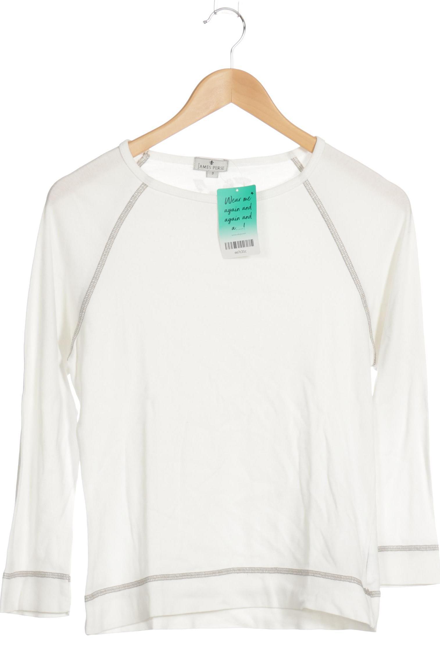 

James Perse Damen Langarmshirt, weiß, Gr.