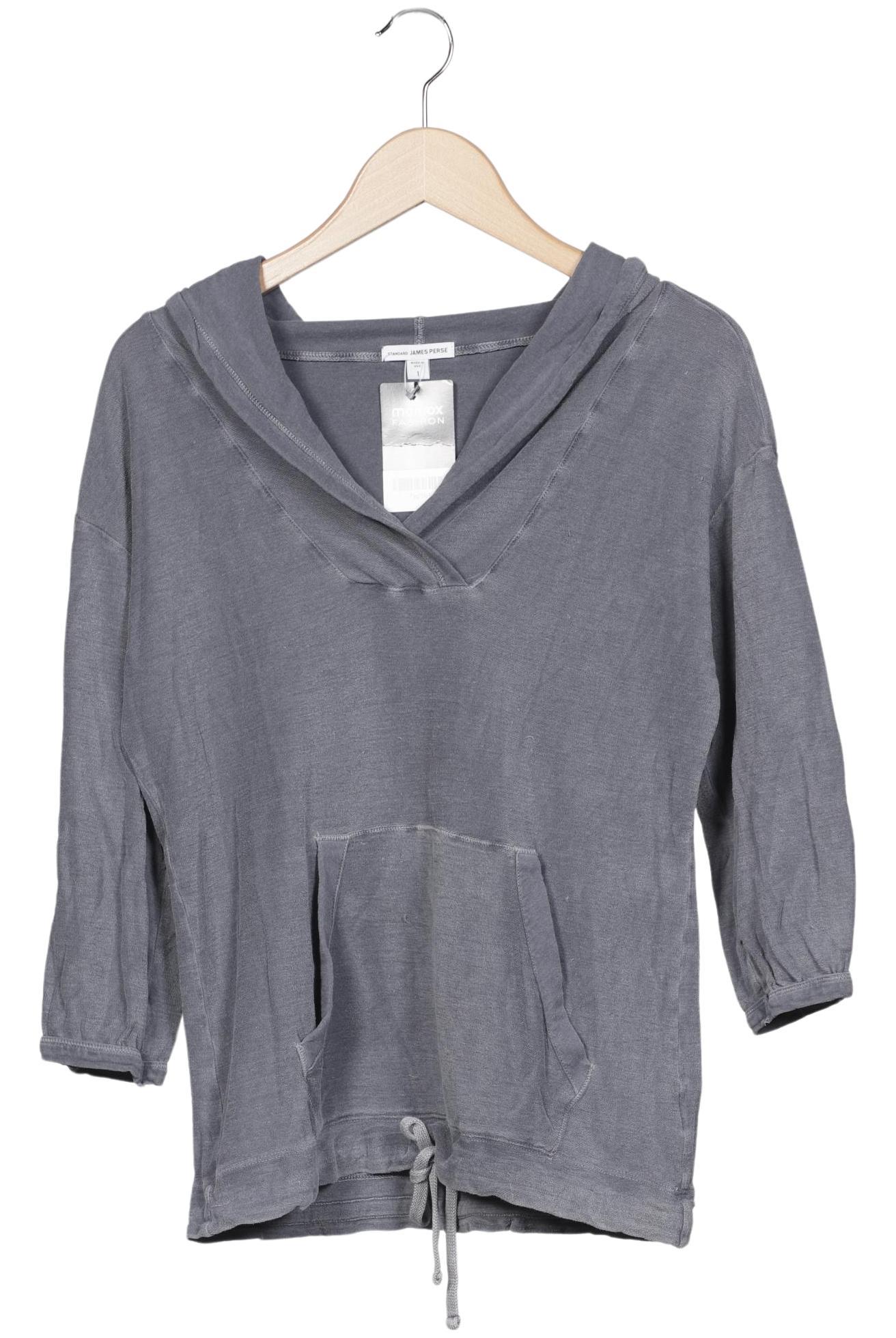 

James Perse Damen Kapuzenpullover, grau, Gr. 36